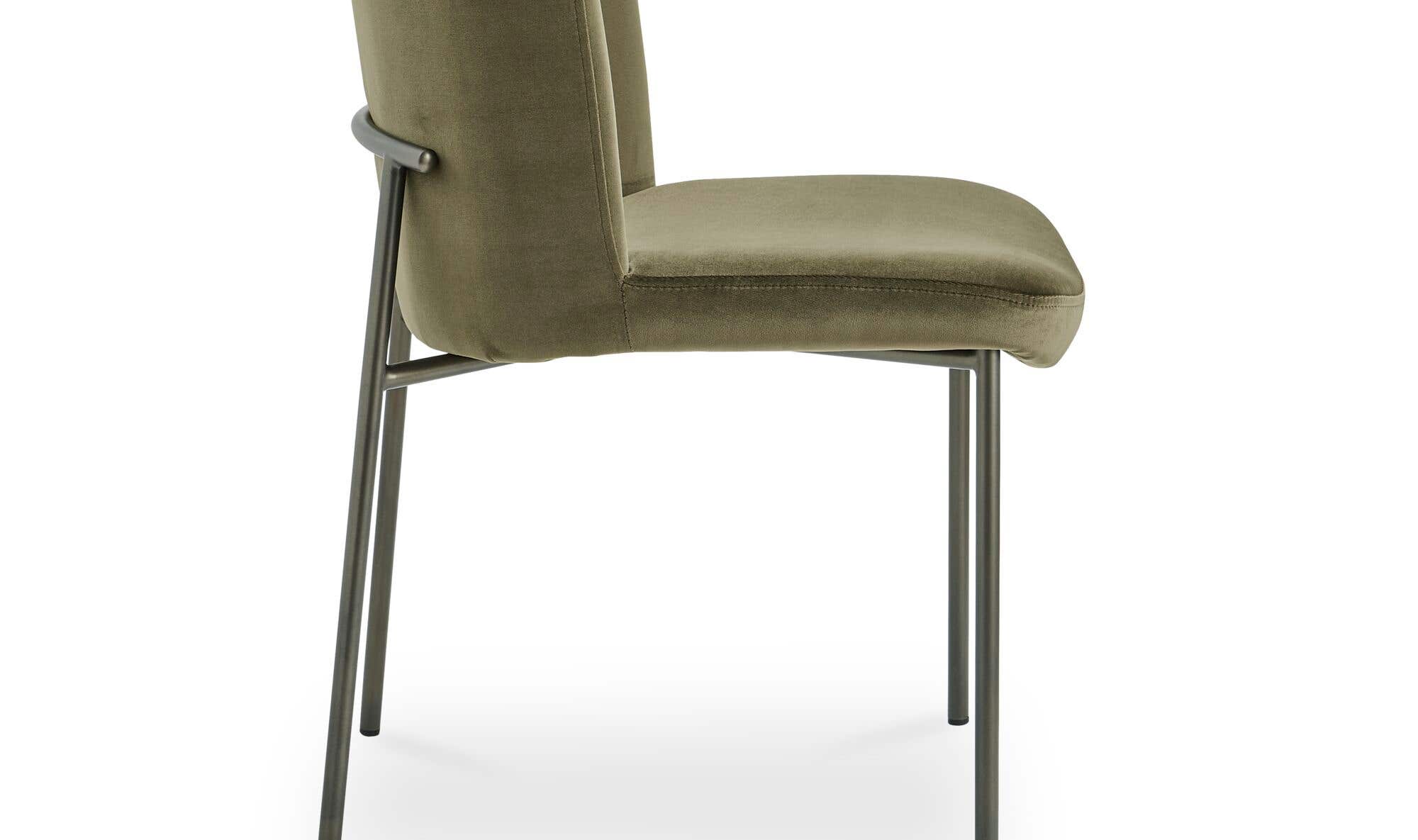 Moe's Home Early Dining Chair Faux Green Mohair-Set Of Two - Image 9