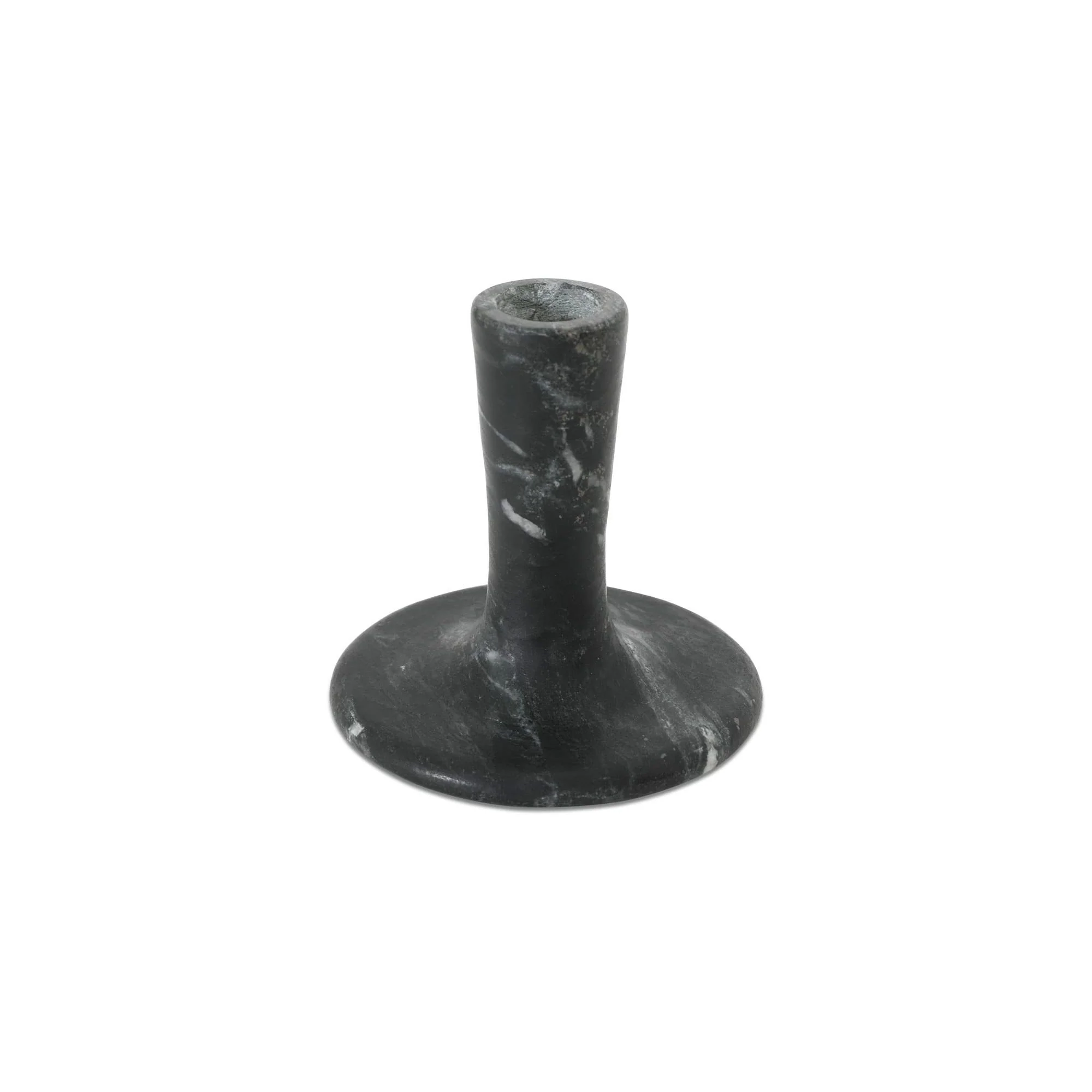 Moe's Home East Short Candle Holder Black Veined Marble - Image 6