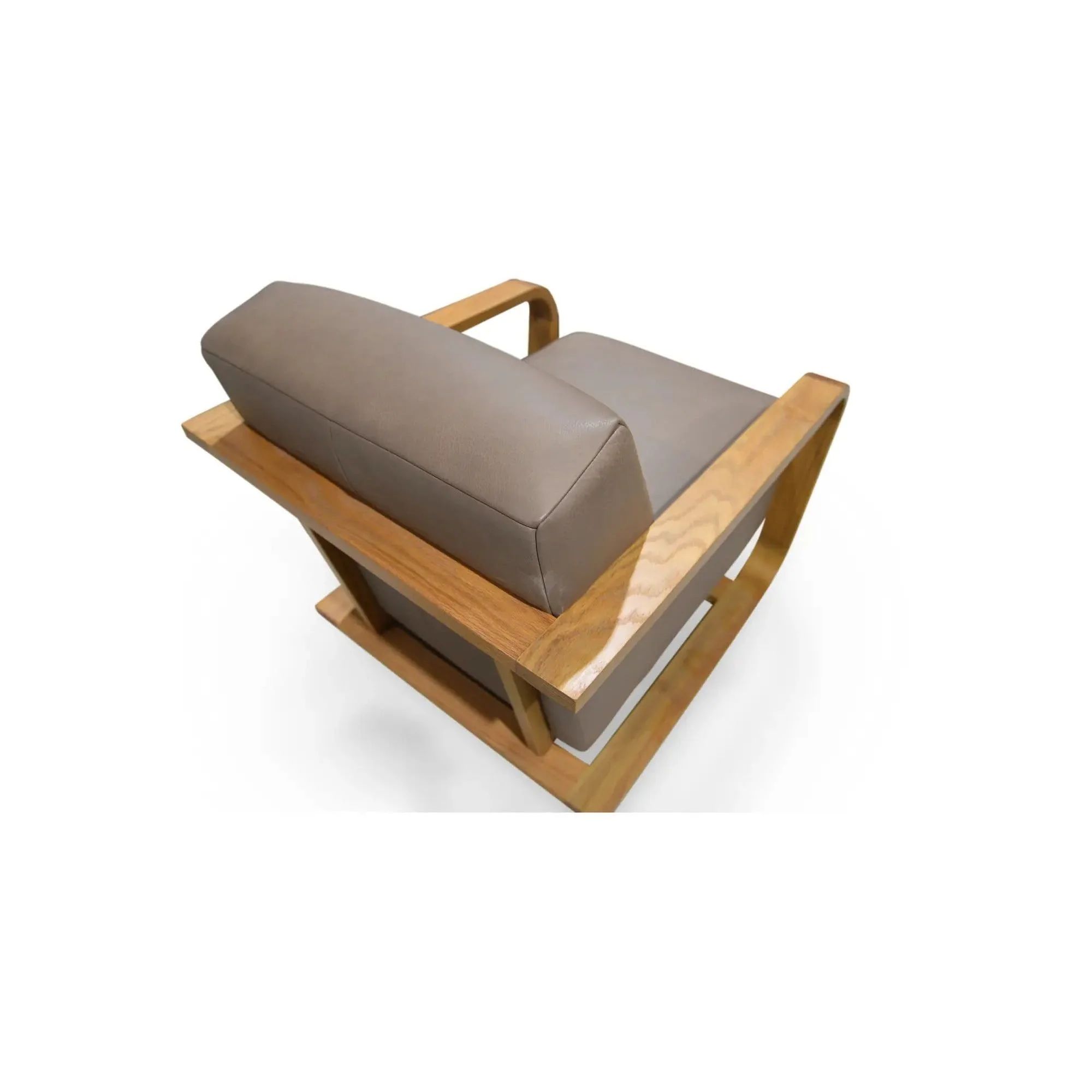 Moe's Home Collection Eckersley Brown Leather Lounge Chair - Image 7