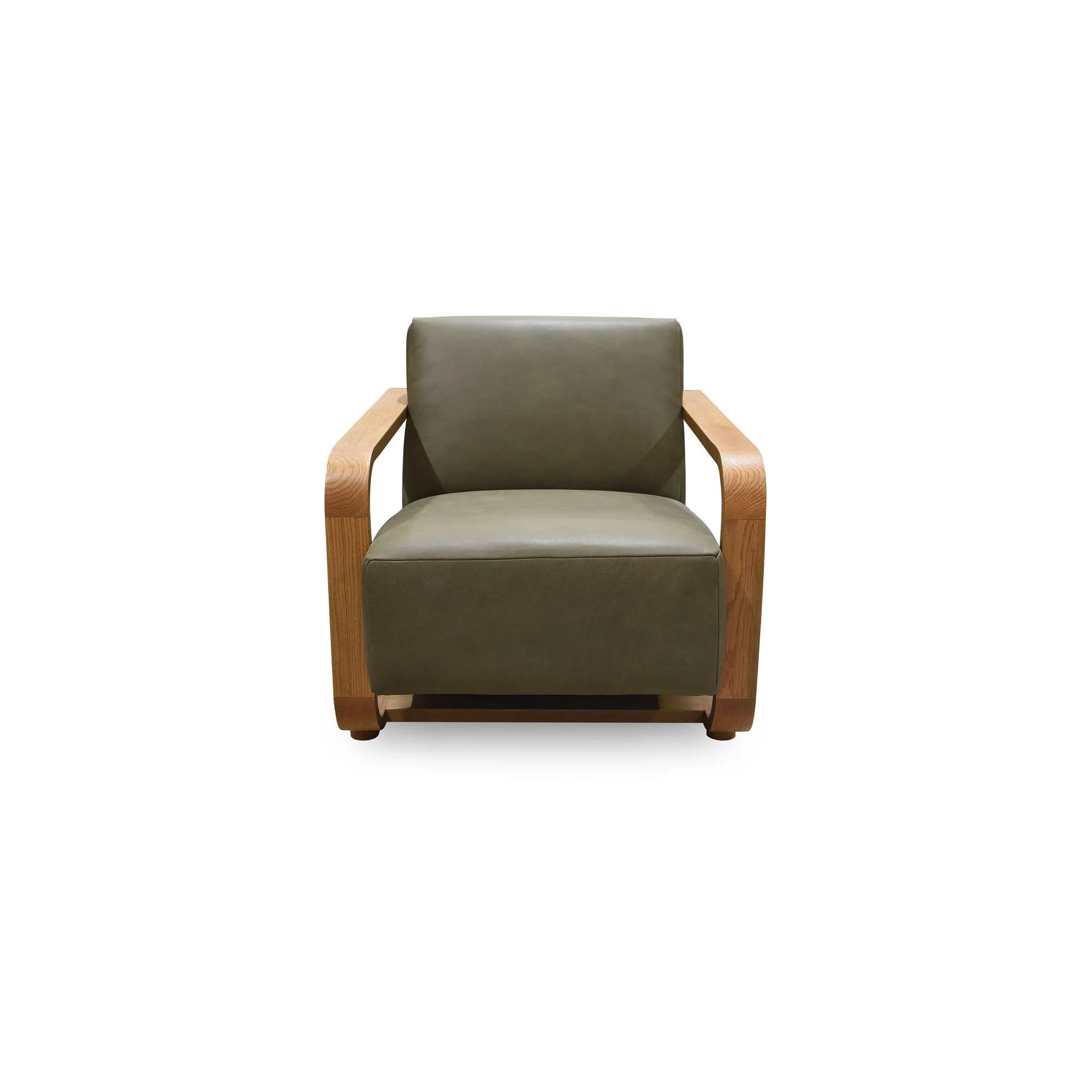 Moe's Home Collection Eckersley Olive Leather Lounge Chair