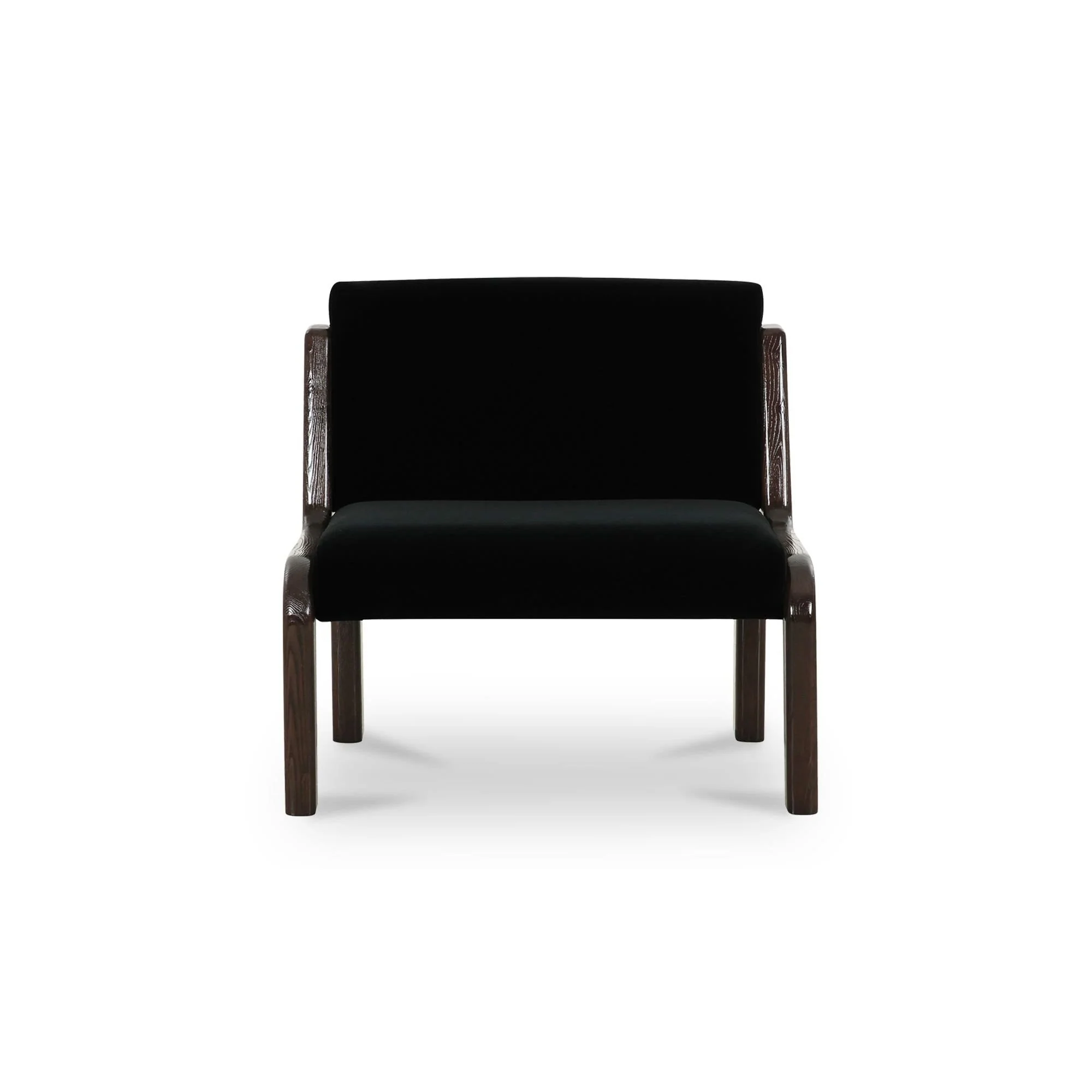 Moe's Home Collection Edie Black Faux Mohair Accent Chair
