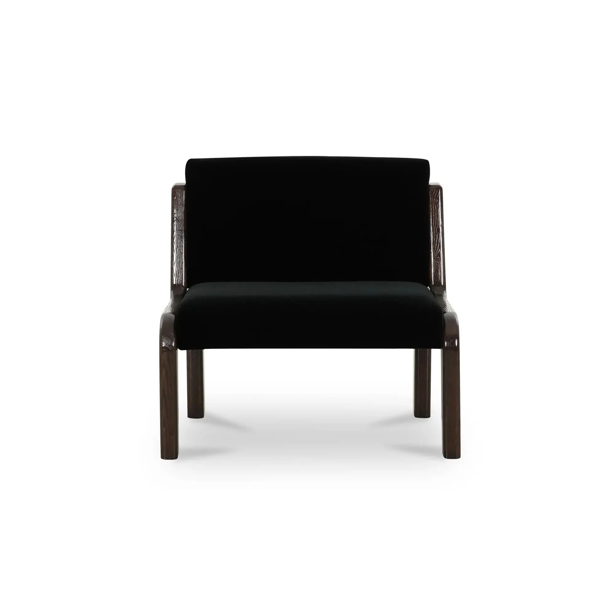 Moe's Home Collection Edie Black Faux Mohair Accent Chair - Image 4
