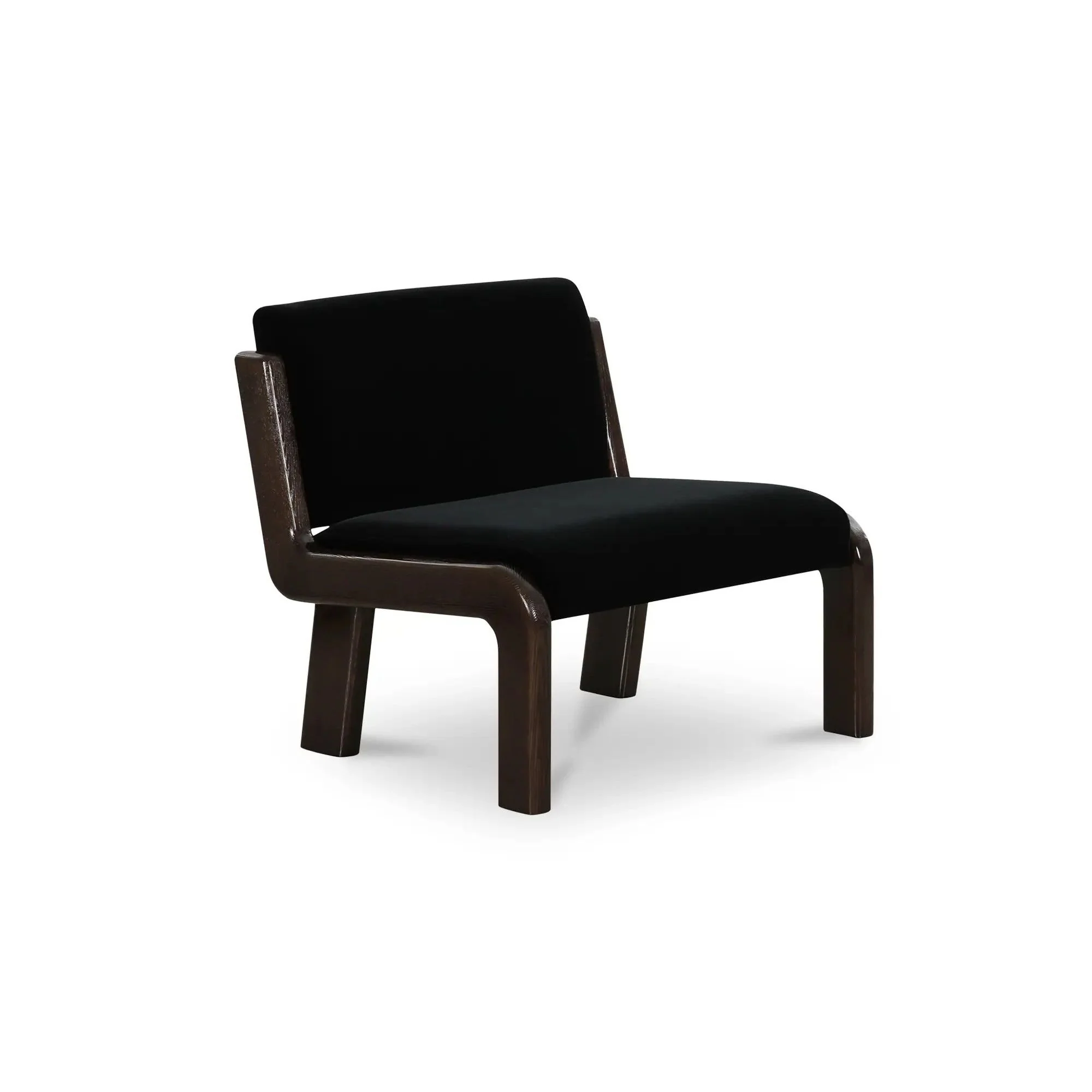 Moe's Home Collection Edie Black Faux Mohair Accent Chair - Image 6
