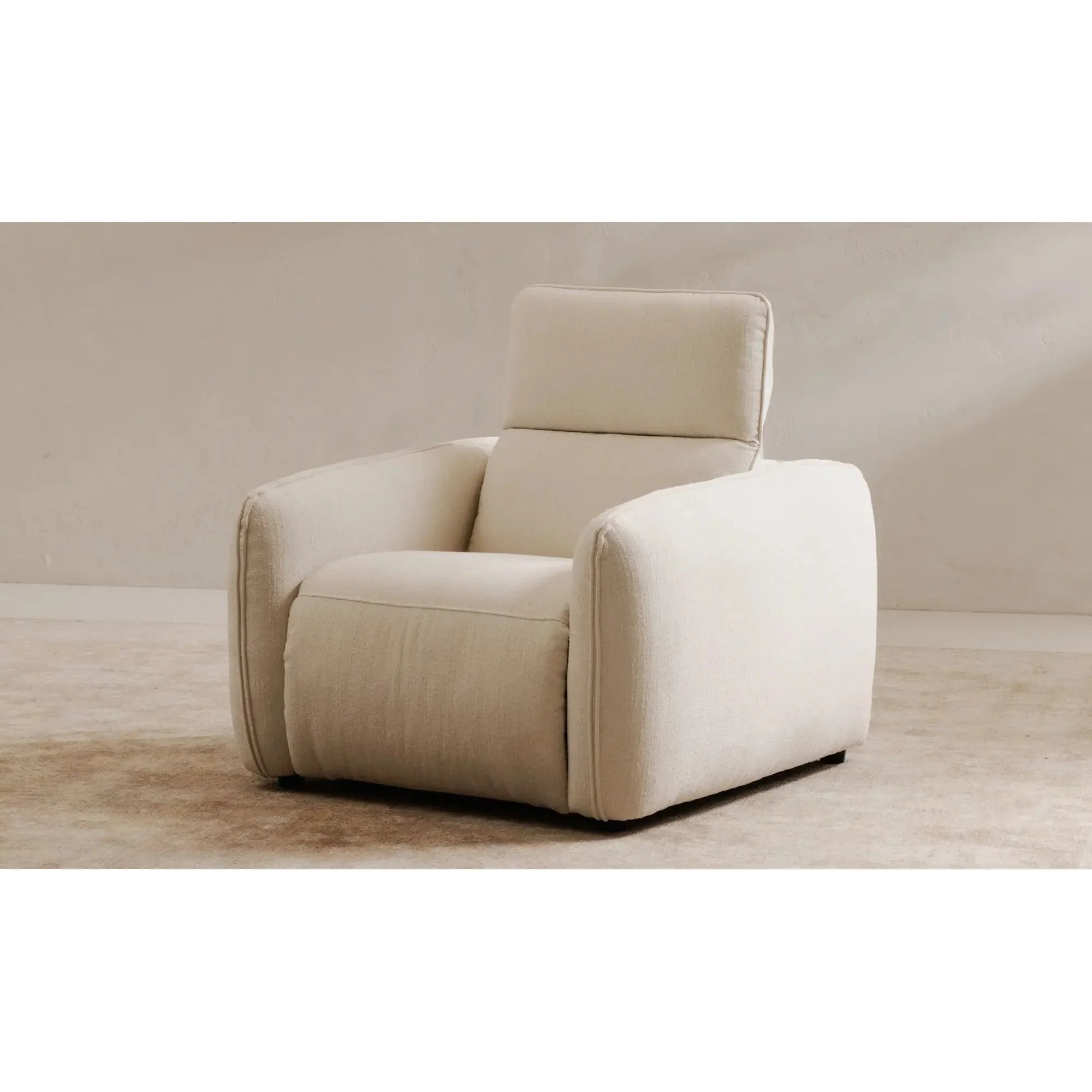 Moe's Home Collection Eli Warm White Power Recliner Chair - Image 3
