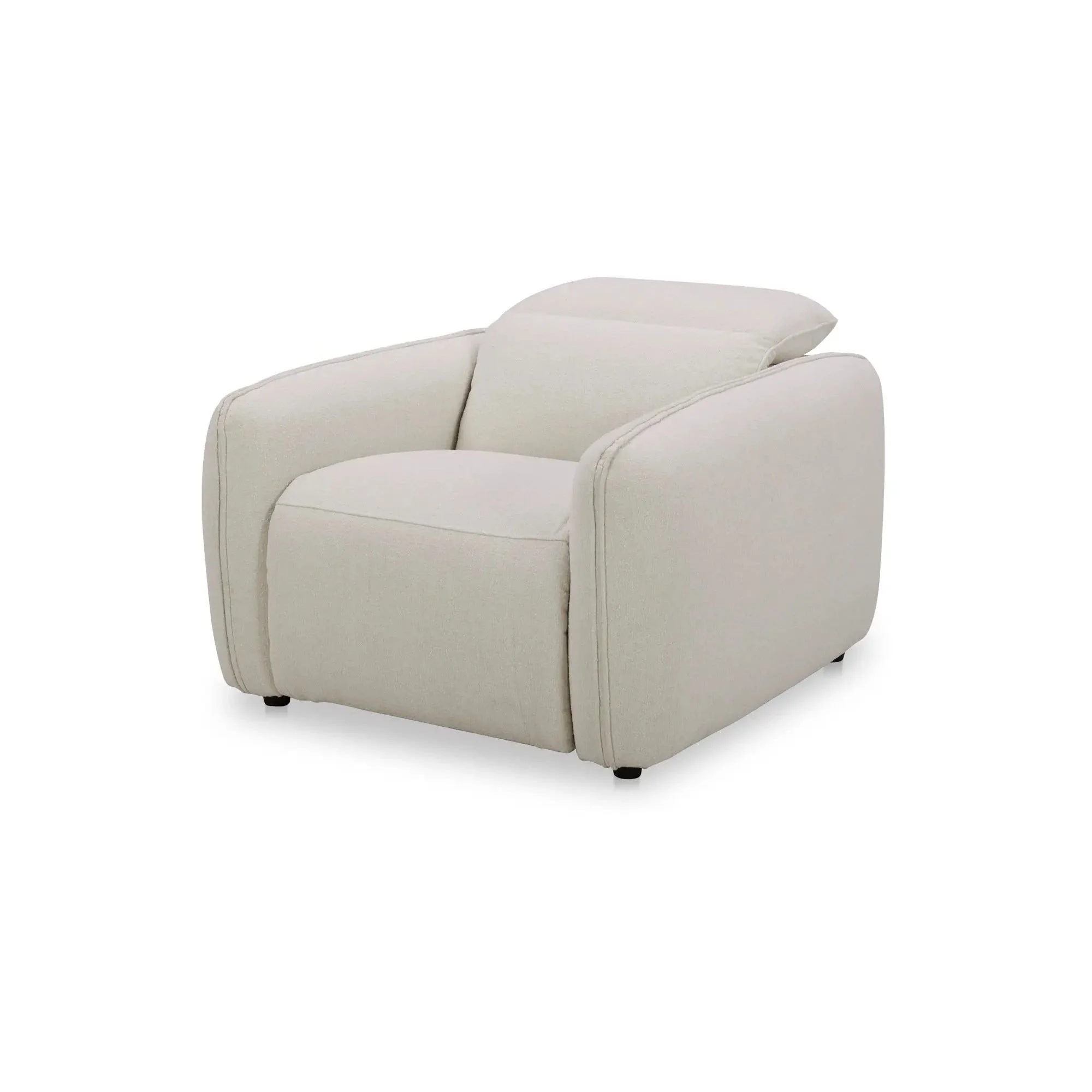 Moe's Home Collection Eli Warm White Power Recliner Chair - Image 4