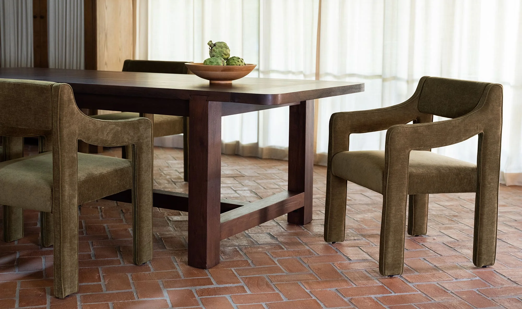 Moe's Home Elise Dining Chair Cedar Green - Image 2