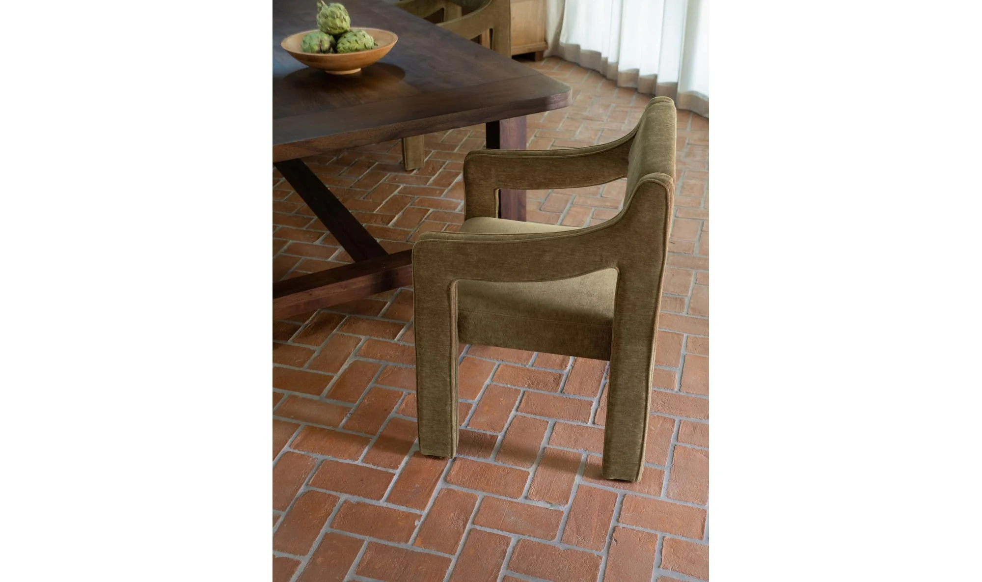 Moe's Home Elise Dining Chair Cedar Green - Image 3