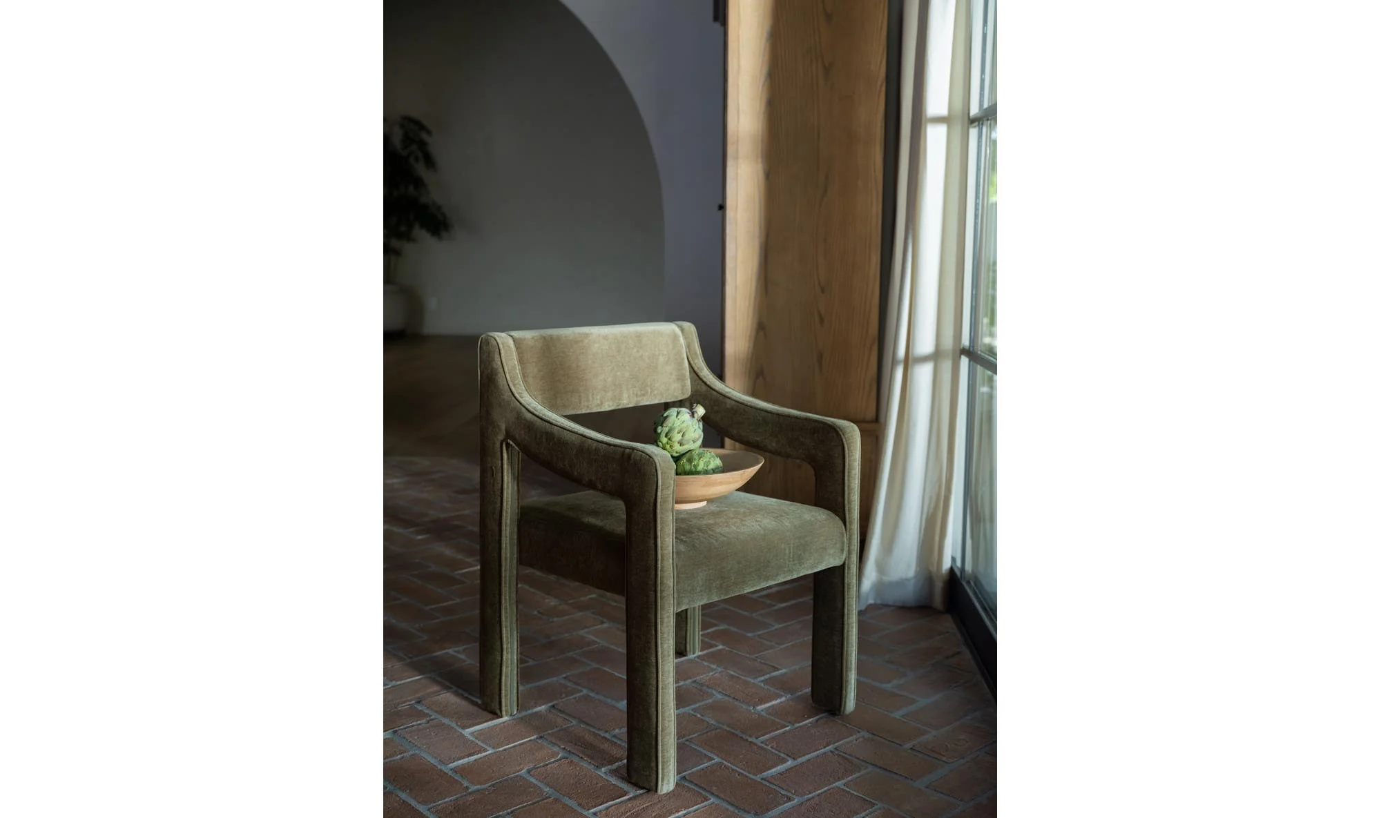 Moe's Home Elise Dining Chair Cedar Green - Image 5