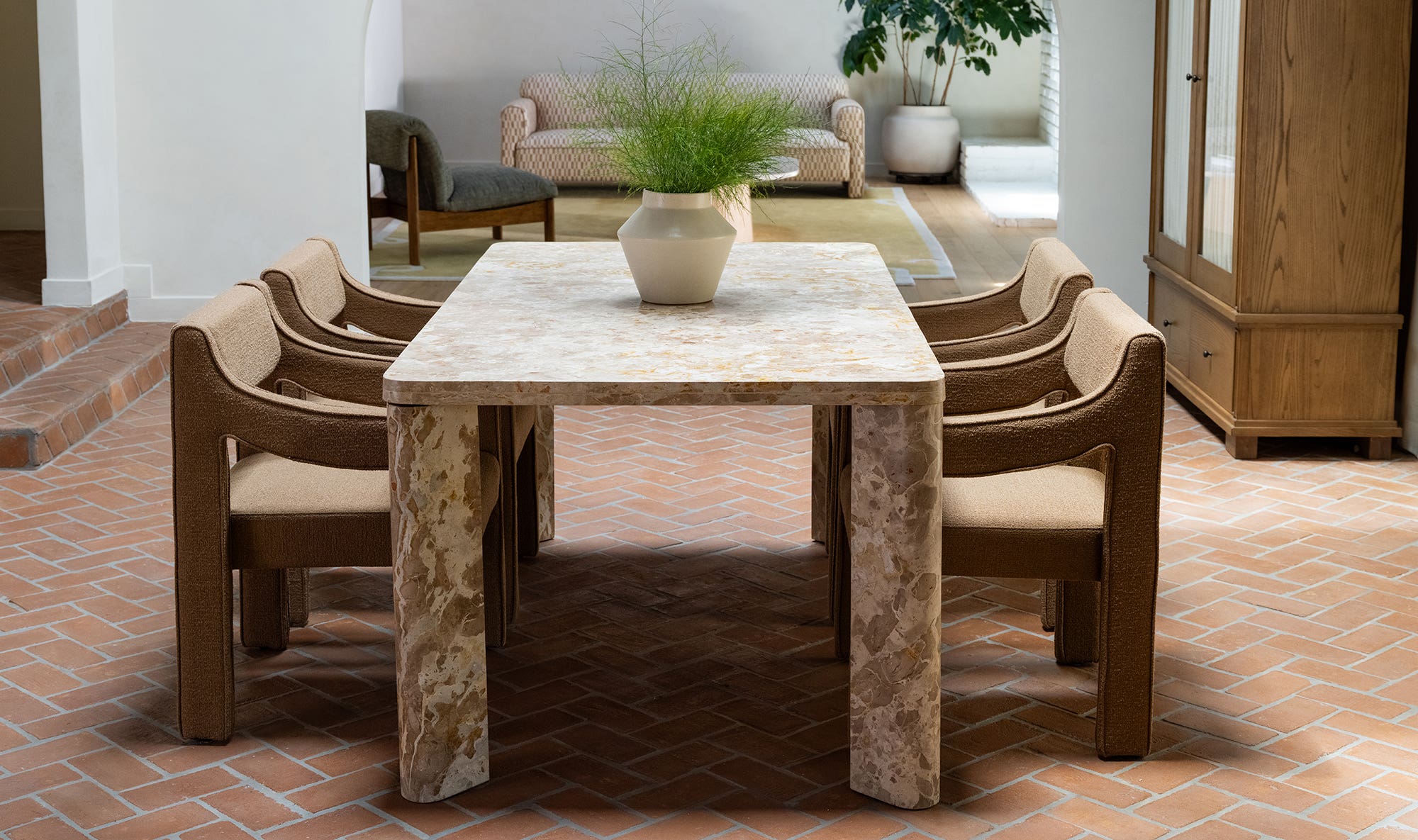 Moe's Home Elise Dining Chair Ochre - Image 3