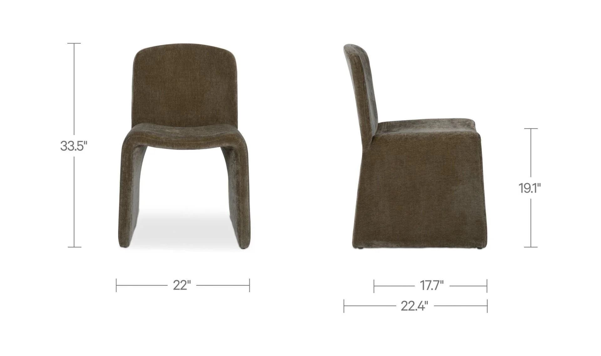 Moe's Home Ella Dining Chair Cedar Green - Image 9