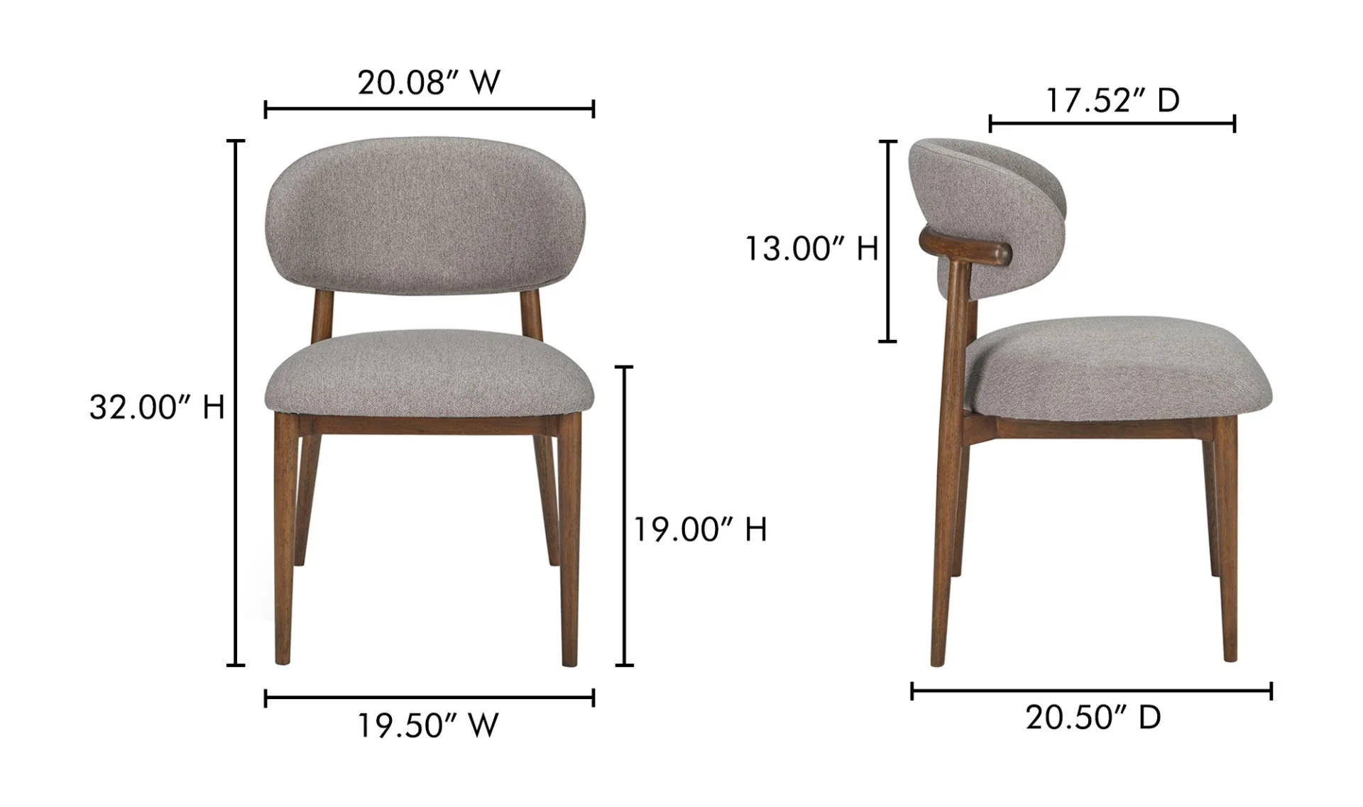 Moe's Home Ellie Dining Chair Light Brown - Image 7