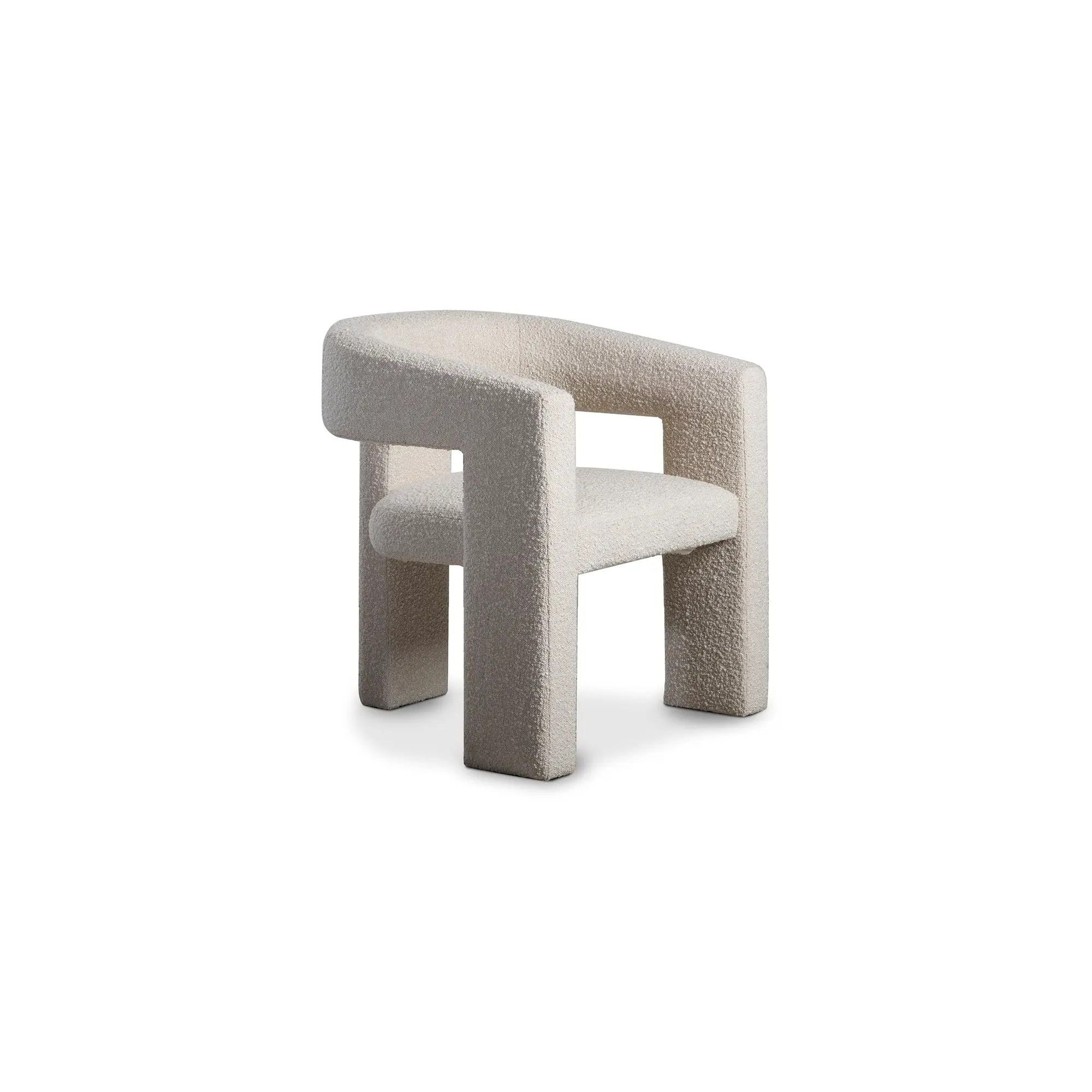 Moe's Home Collection Elo White Boucle Chair - Image 6