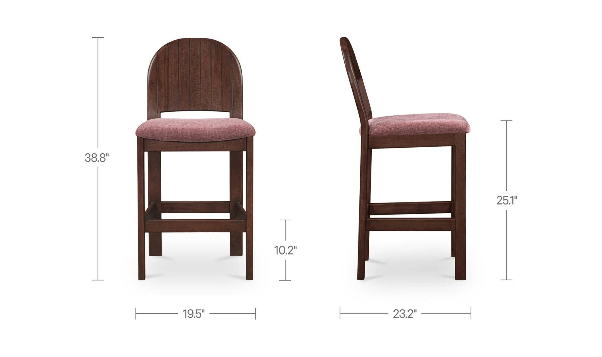 Moe's Home Emil Counter Stool Berry - Image 9