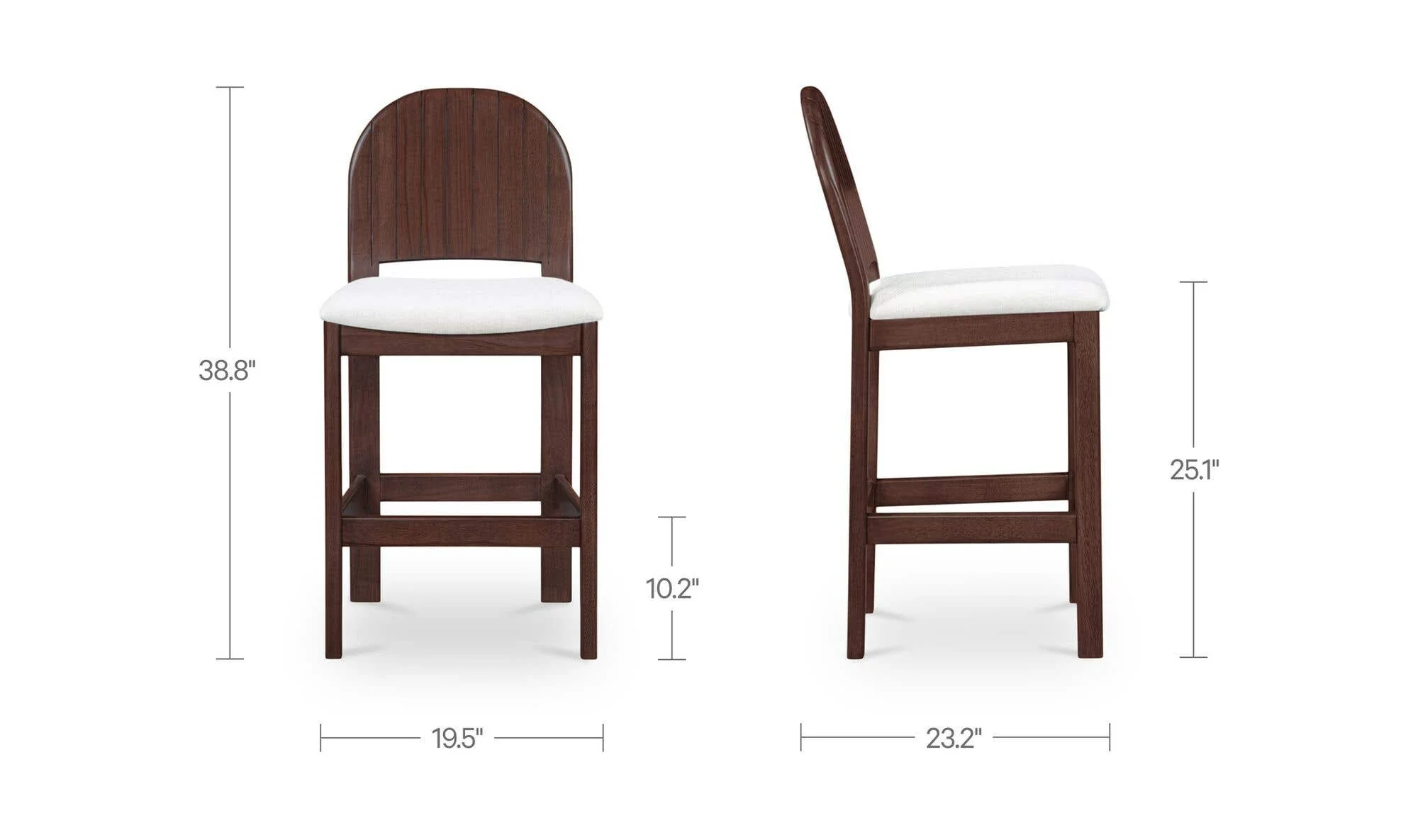 Moe's Home Emil Counter Stool Cream - Image 8