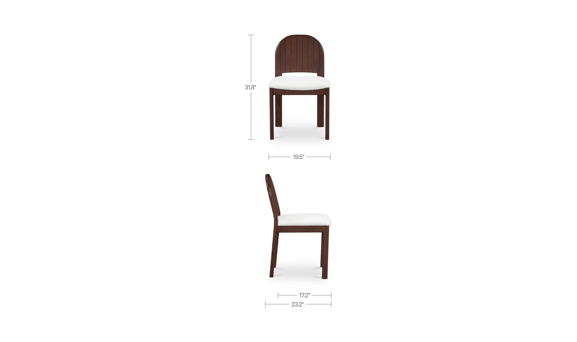 Moe's Home Emil Dining Chair Cream-Set of Two - Image 11