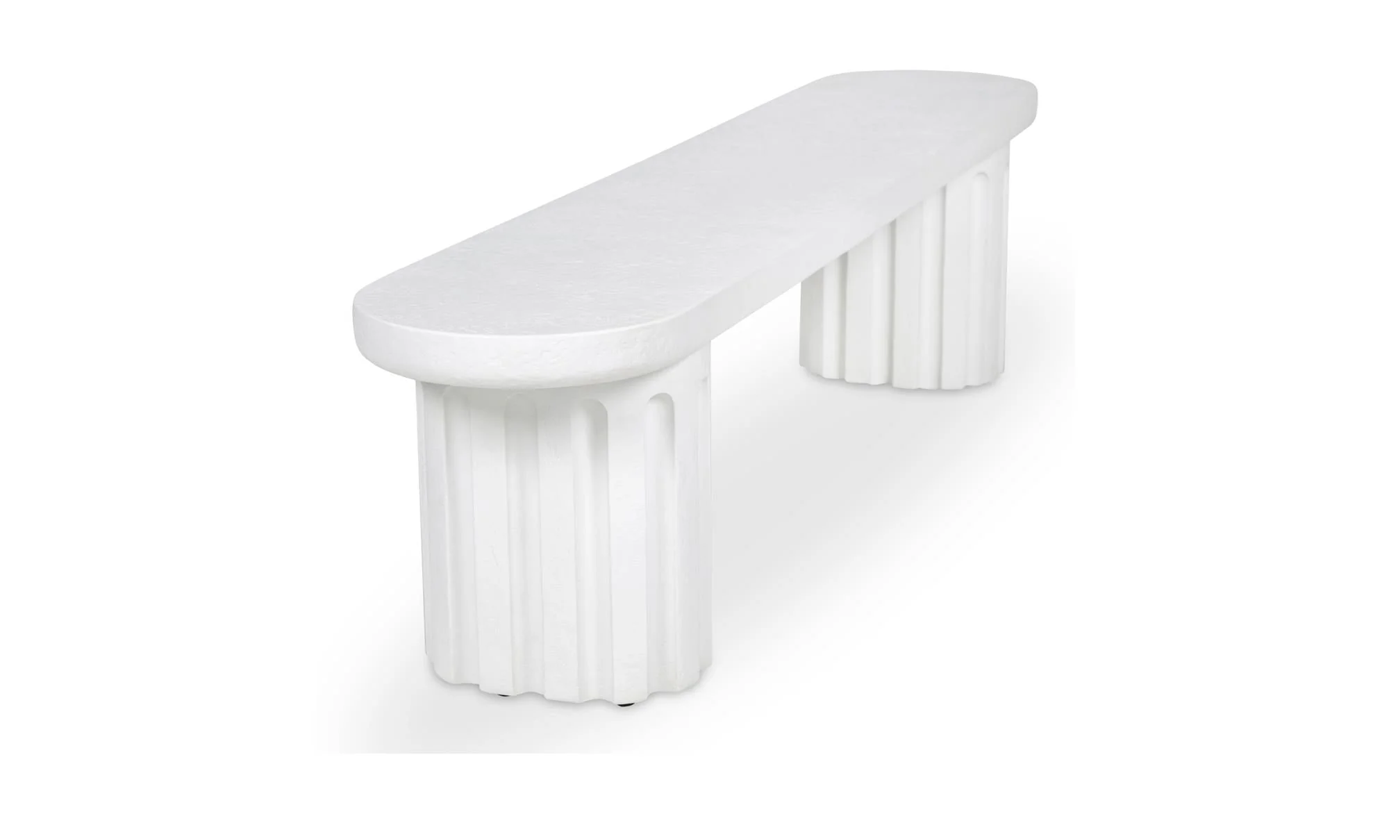 Moe's Home Eris Outdoor Dining Bench White - Image 10