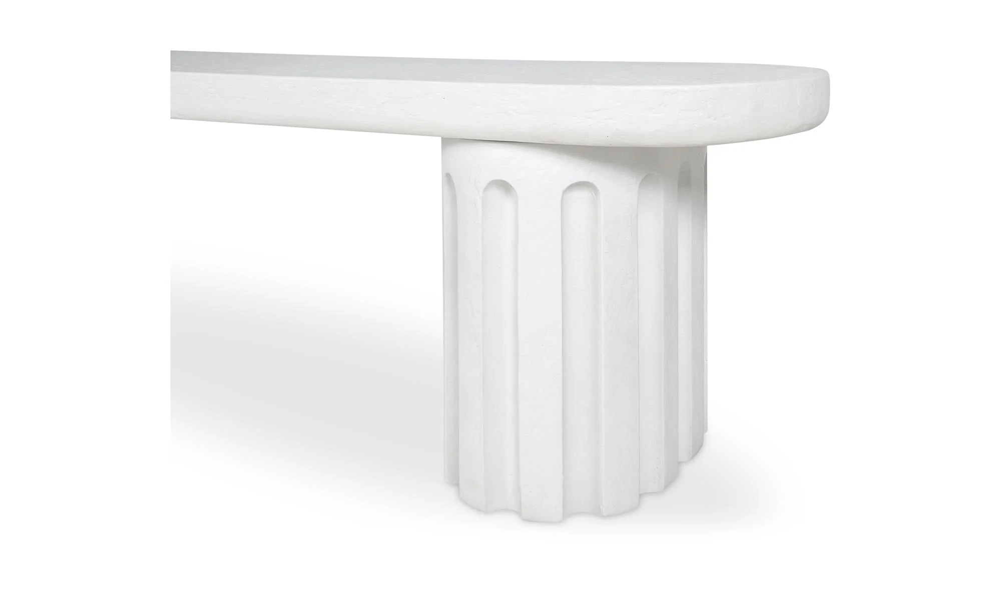 Moe's Home Eris Outdoor Dining Bench White - Image 6
