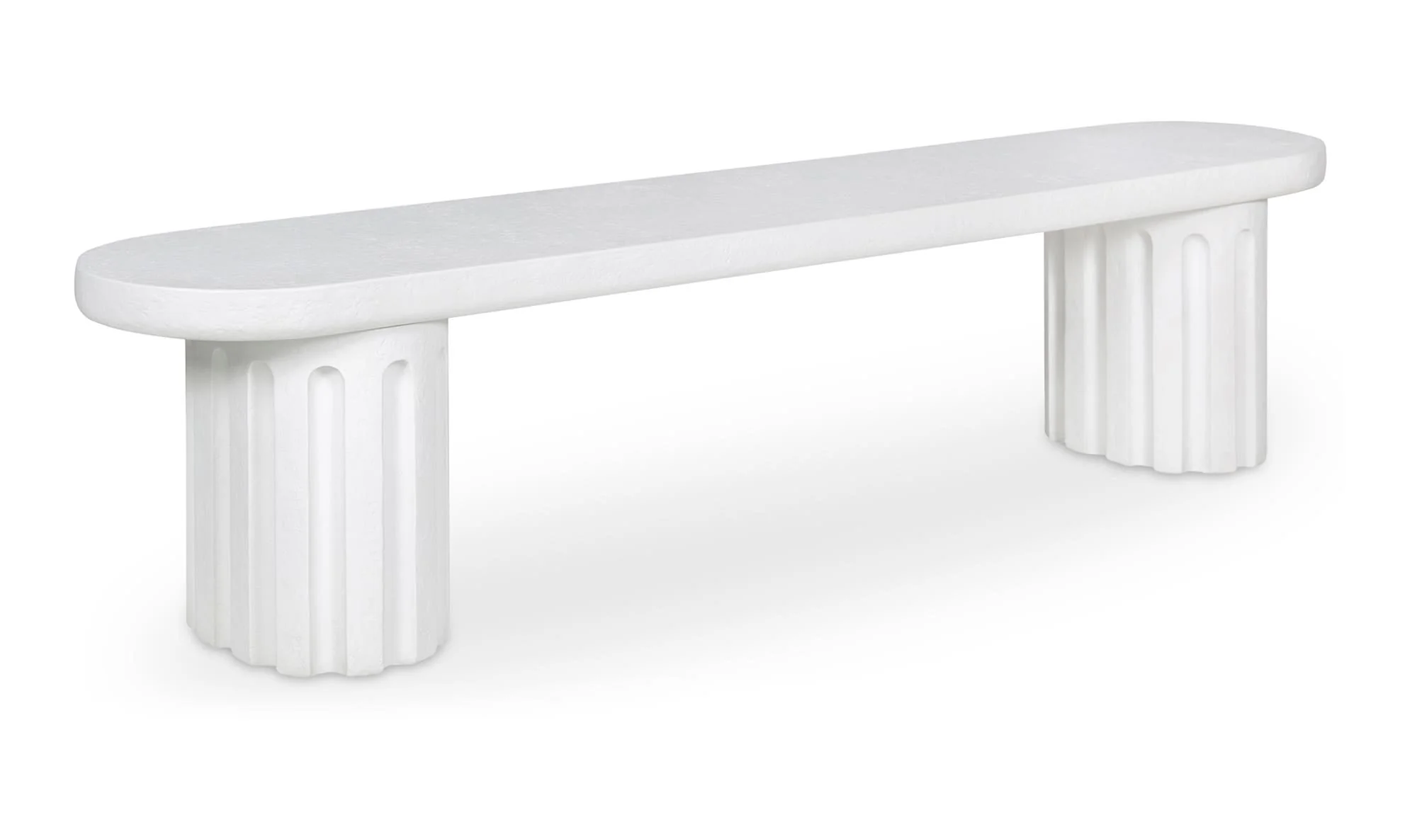 Moe's Home Eris Outdoor Dining Bench White - Image 9