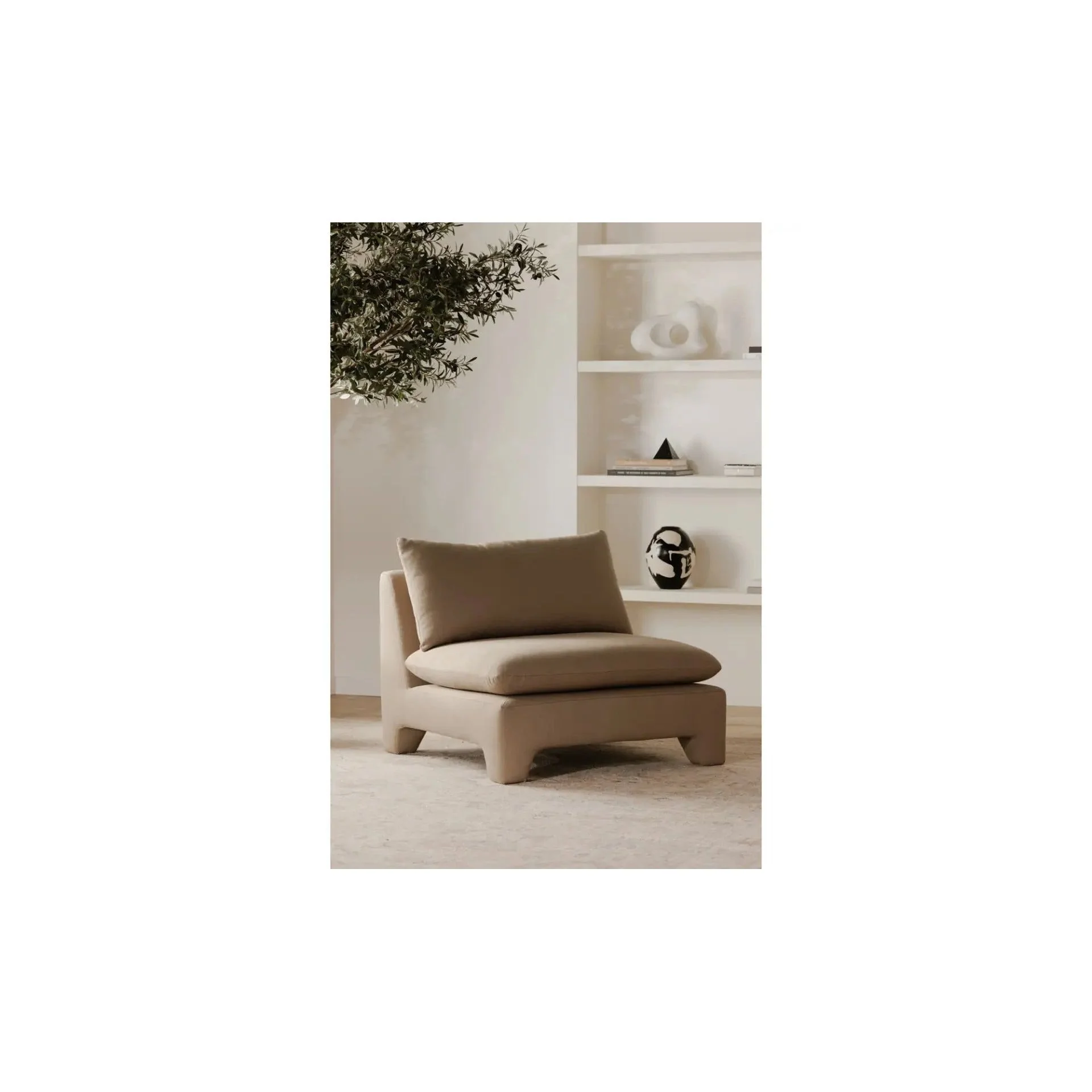 Moe's Home Collection Estelle Flax Lounge Chair - Image 3