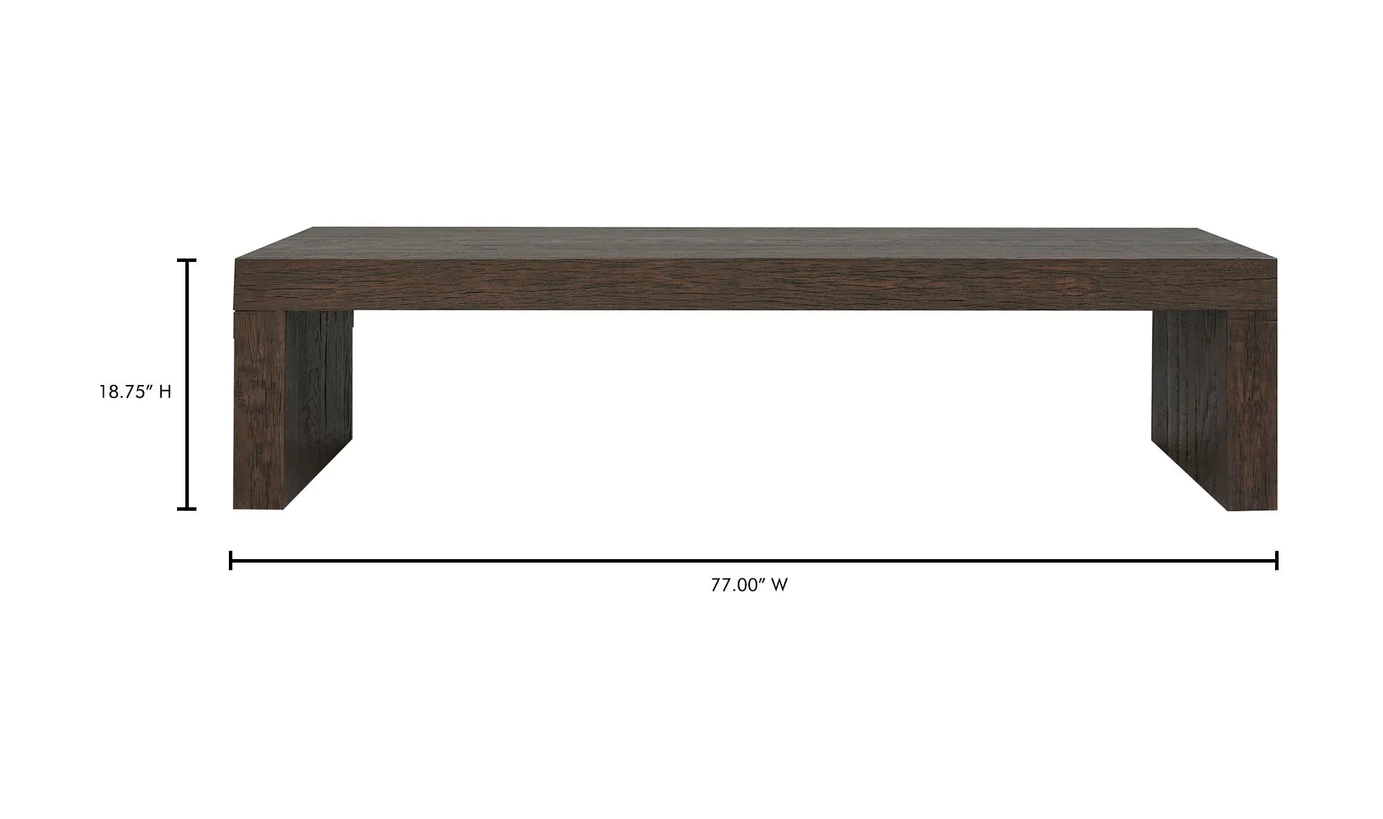 Moe's Home Evander Dining Bench Rustic Brown - Image 7