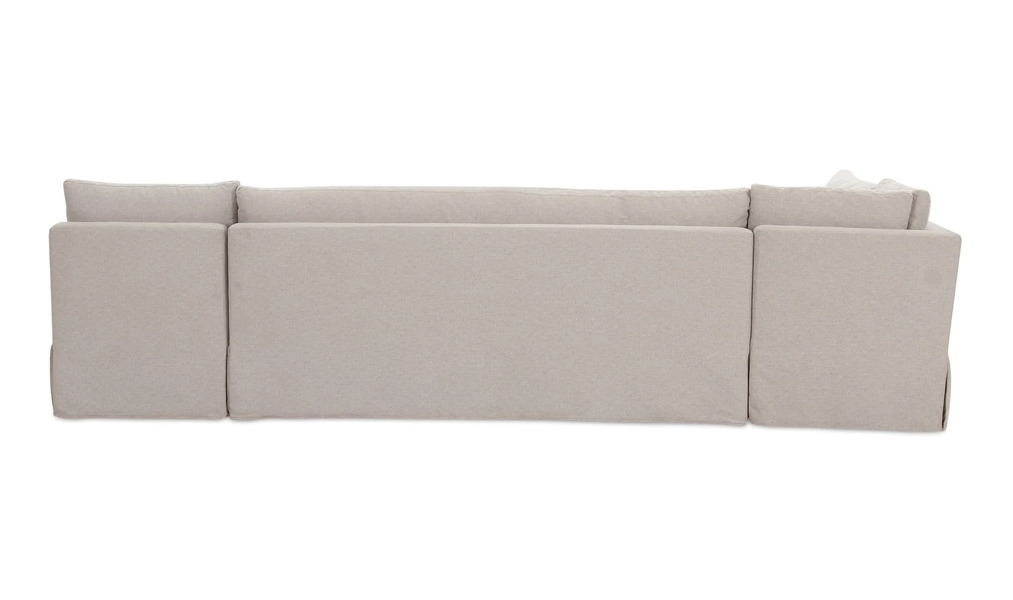 Moe's Home Fable Slipcover Dining Banquette L-Shape Beige 125.5 in. - Image 5