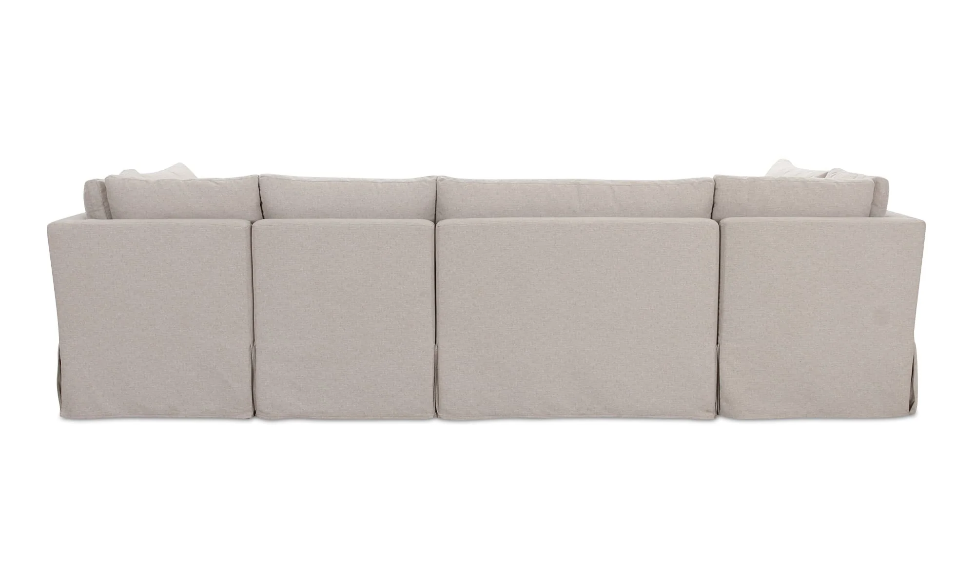 Moe's Home Fable Slipcover Dining Banquette U-Shape Beige 121 in. - Image 5