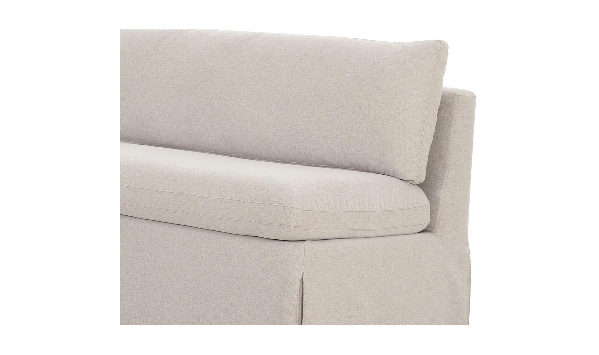 Moe's Home Fable Slipcover Dining Bench Beige - Image 6