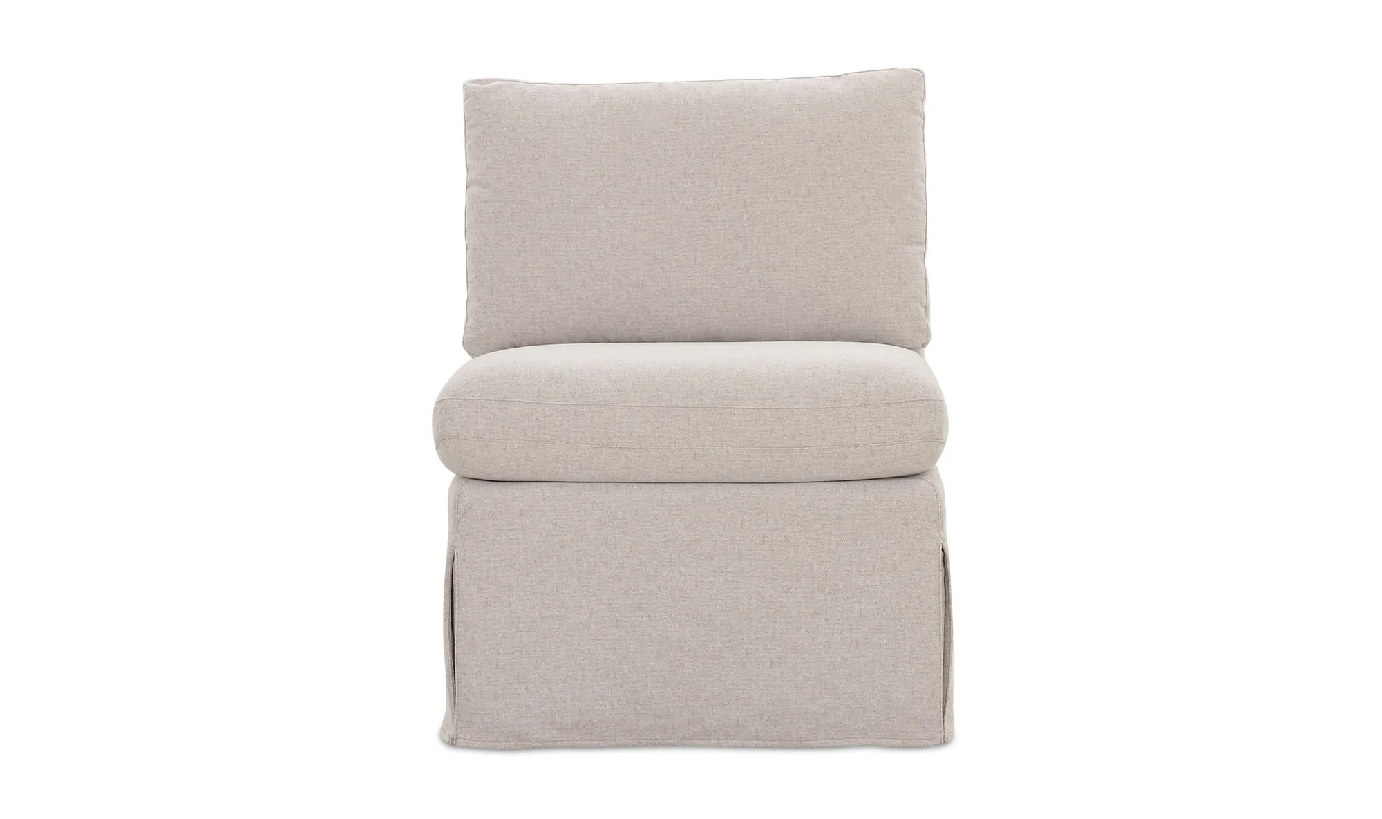 Moe's Home Fable Slipcover Dining Slipper Chair Beige