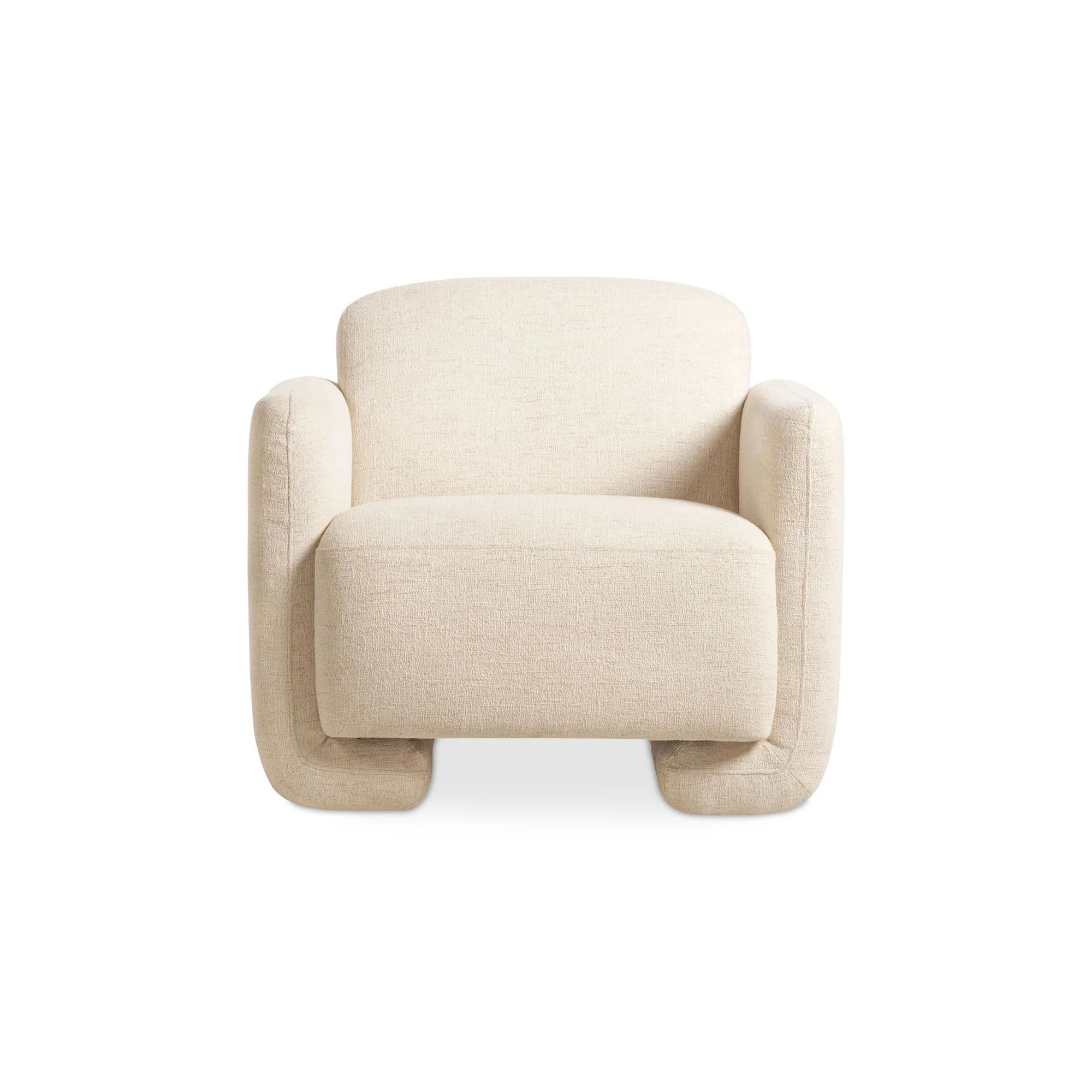 Moe's Home Collection Fallon Flecked Ivory Accent Chair