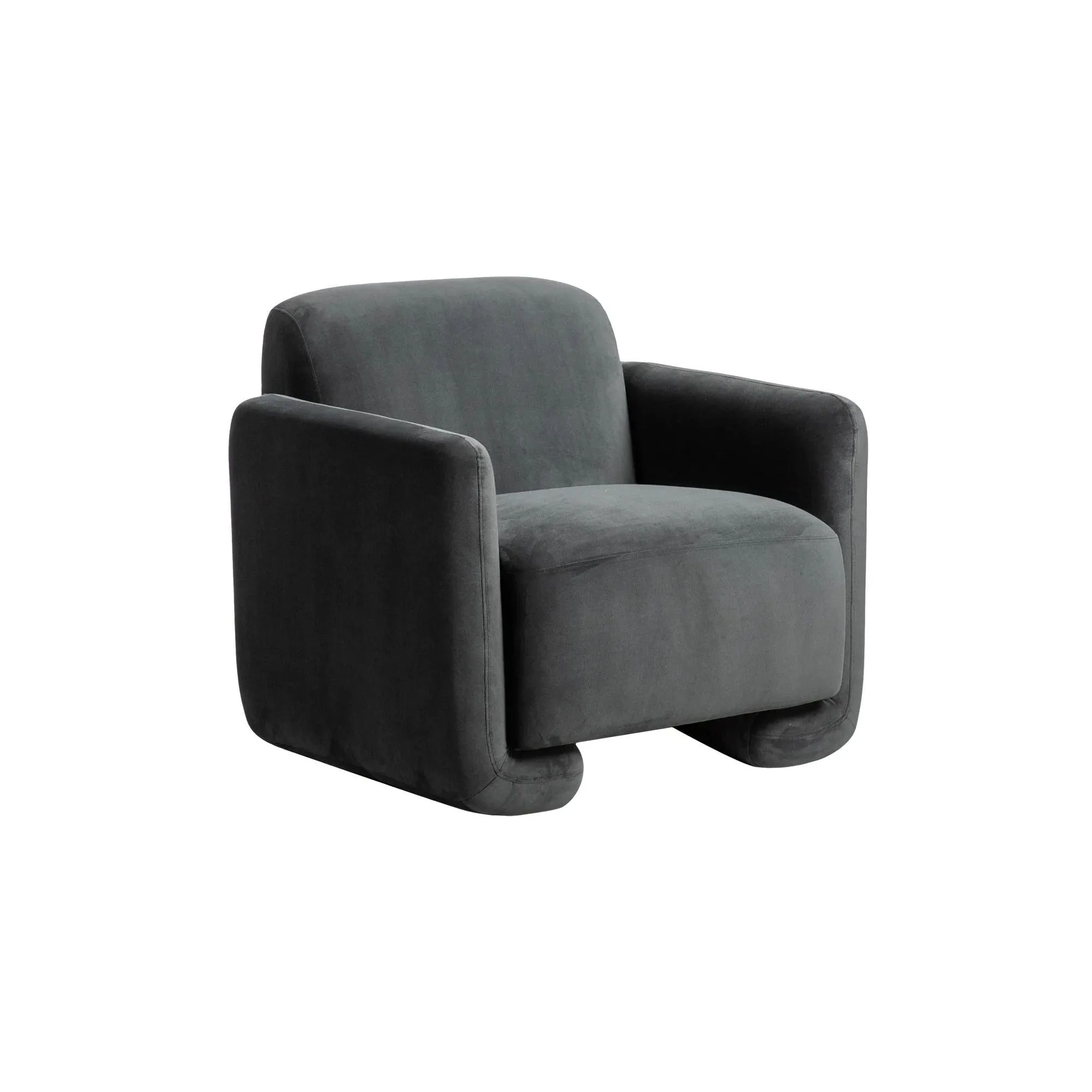 Moe's Home Collection Fallon Shadow Grey Accent Chair - Image 2
