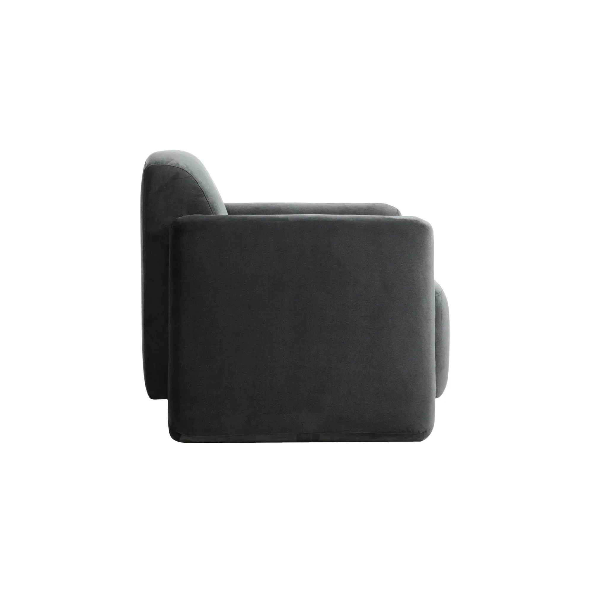 Moe's Home Collection Fallon Shadow Grey Accent Chair - Image 3