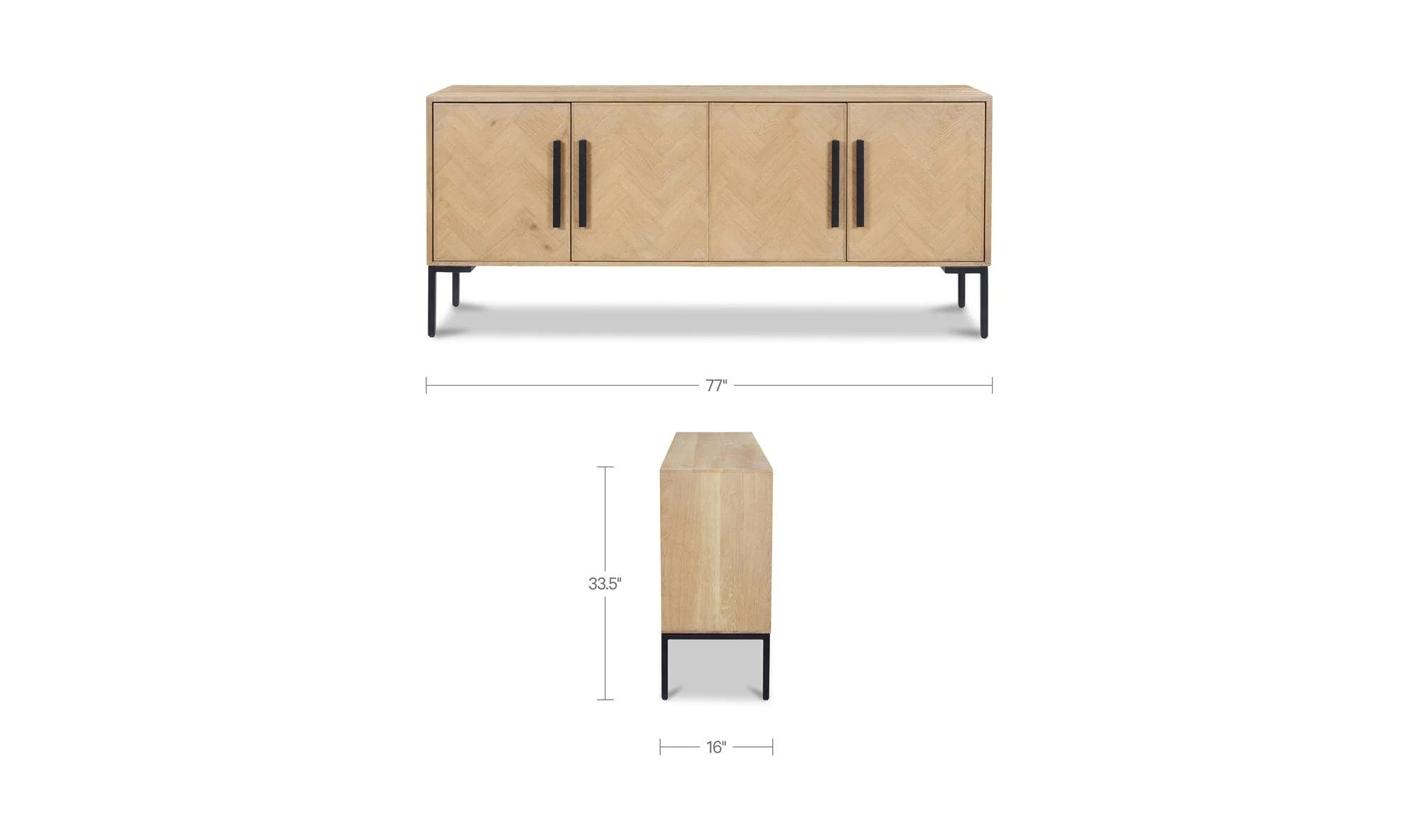 Moe's Home Fishbone Sideboard Natural - Image 14