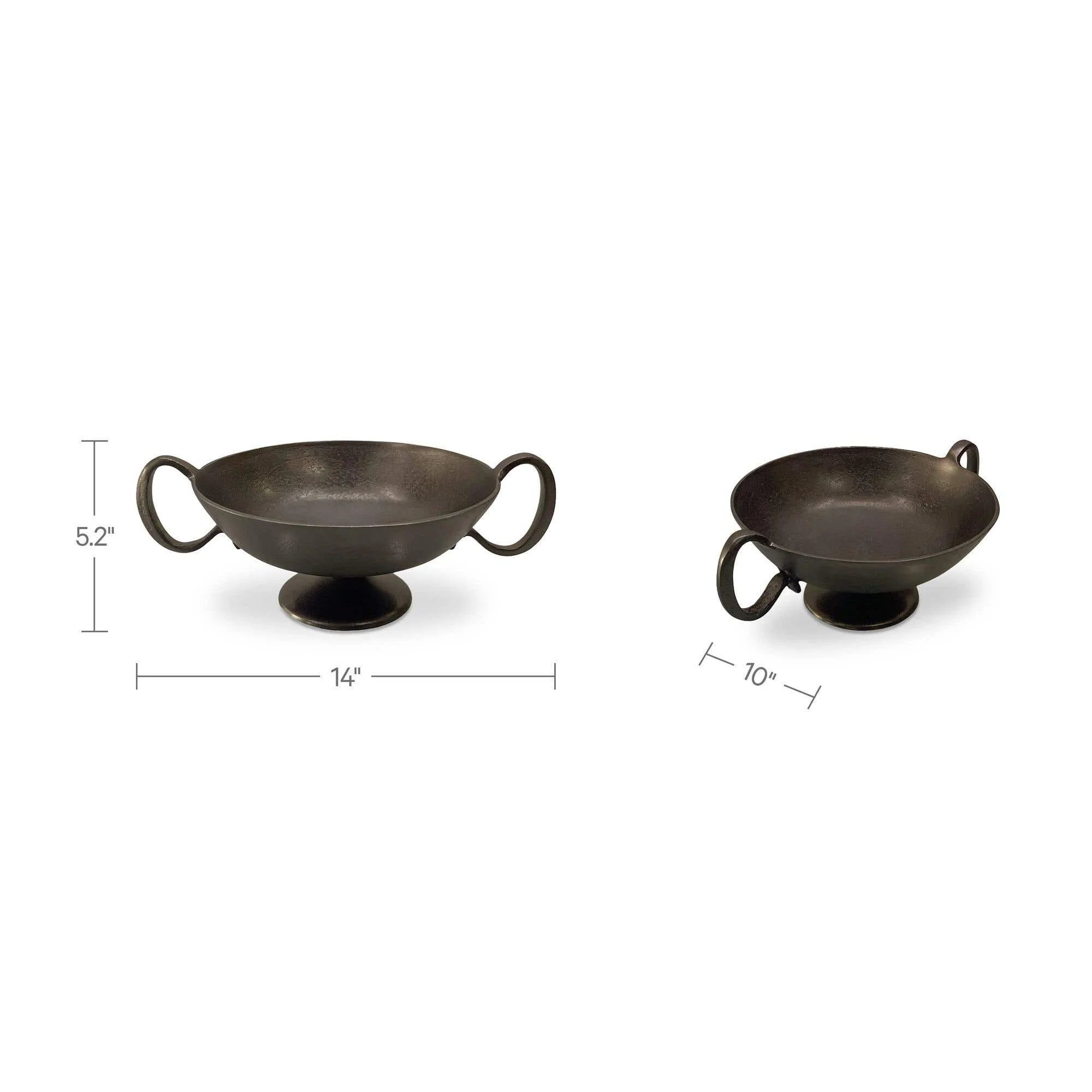 Moe's Home Floris Decorative Bowl Antique Brass Cast Aluminum - Image 6