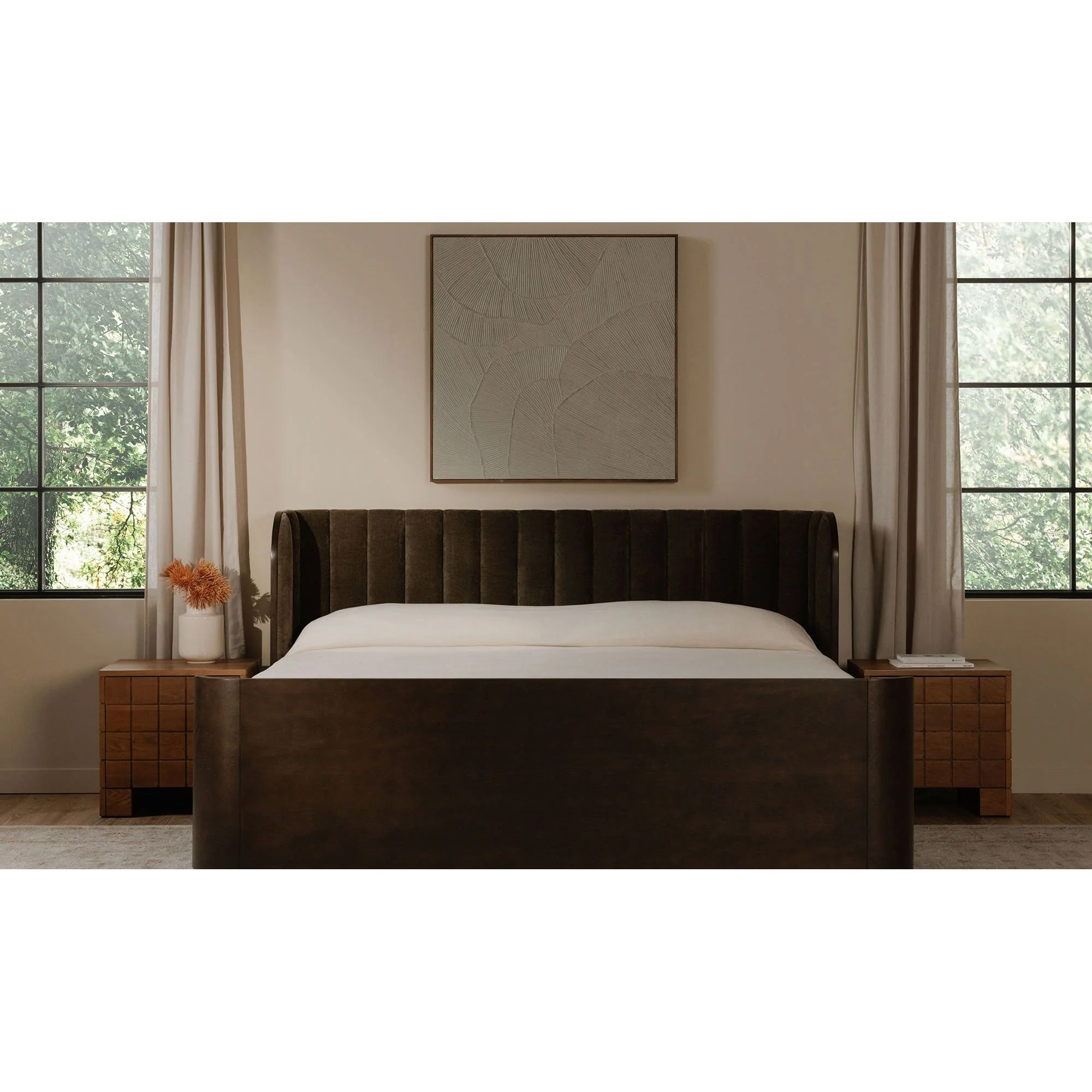 Moe's Home Flutter Framed Painting Cool Beige - Image 3