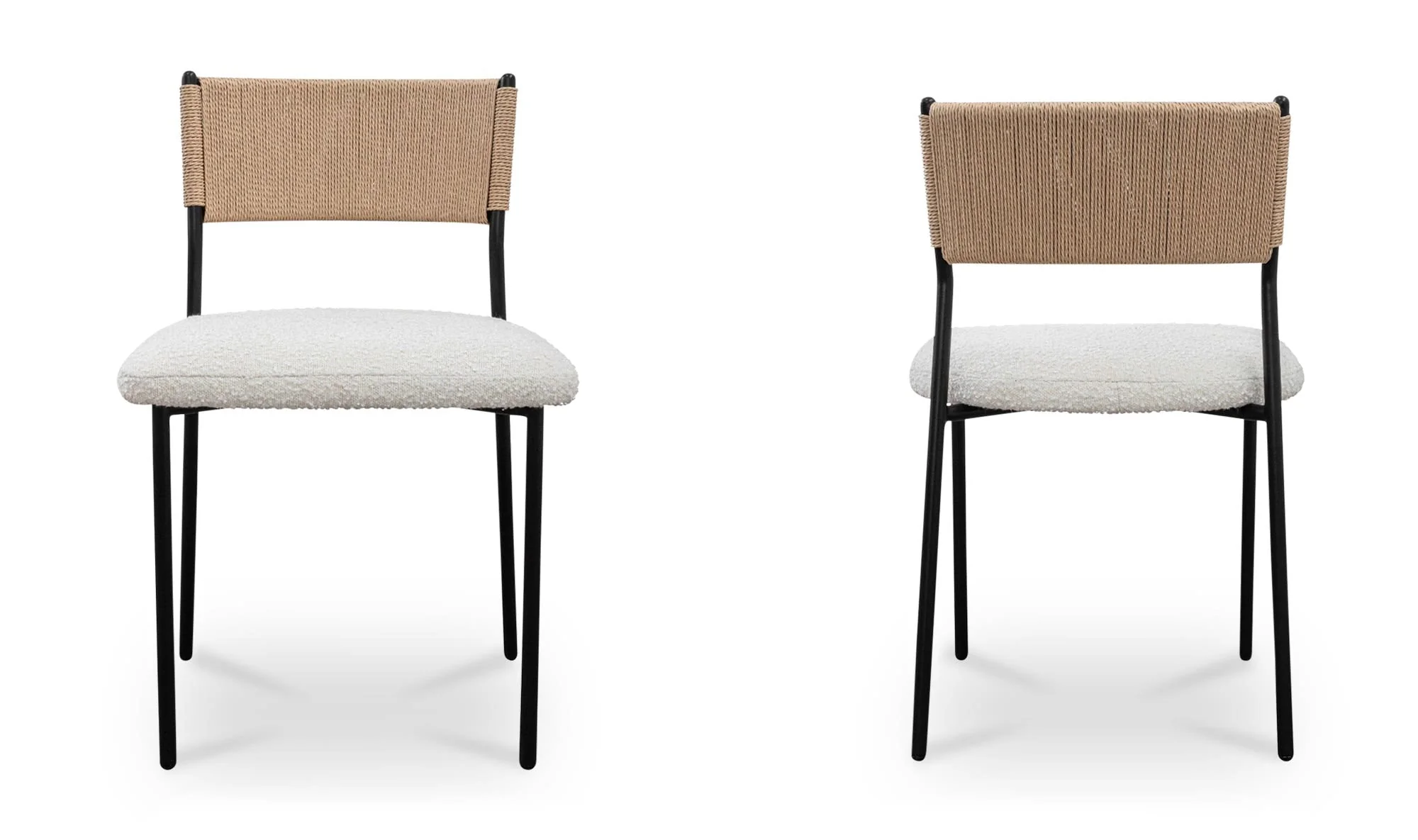 Moe's Home Foley Dining Chair White Set Of Two - Image 5