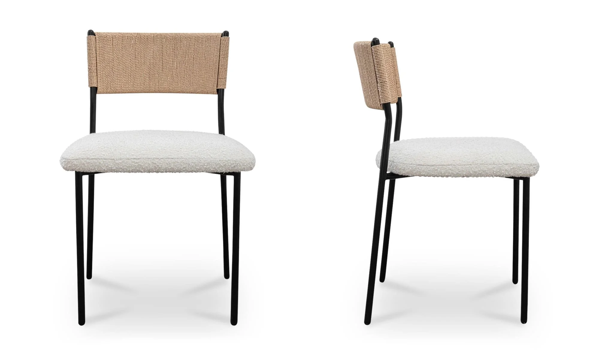 Moe's Home Foley Dining Chair White Set Of Two - Image 6