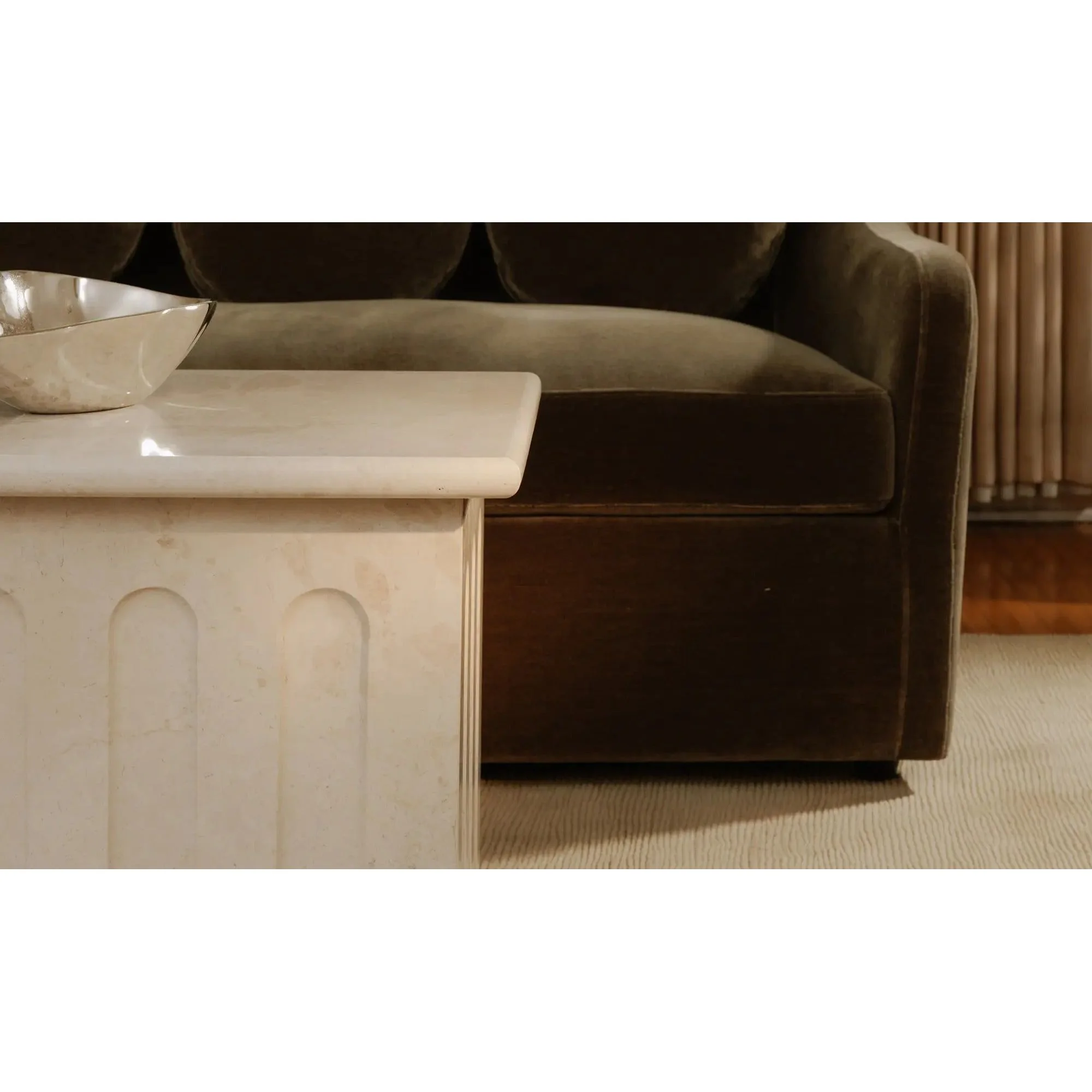 Moe's Home Collection Forum Side Cream Marble Side Table - Image 3