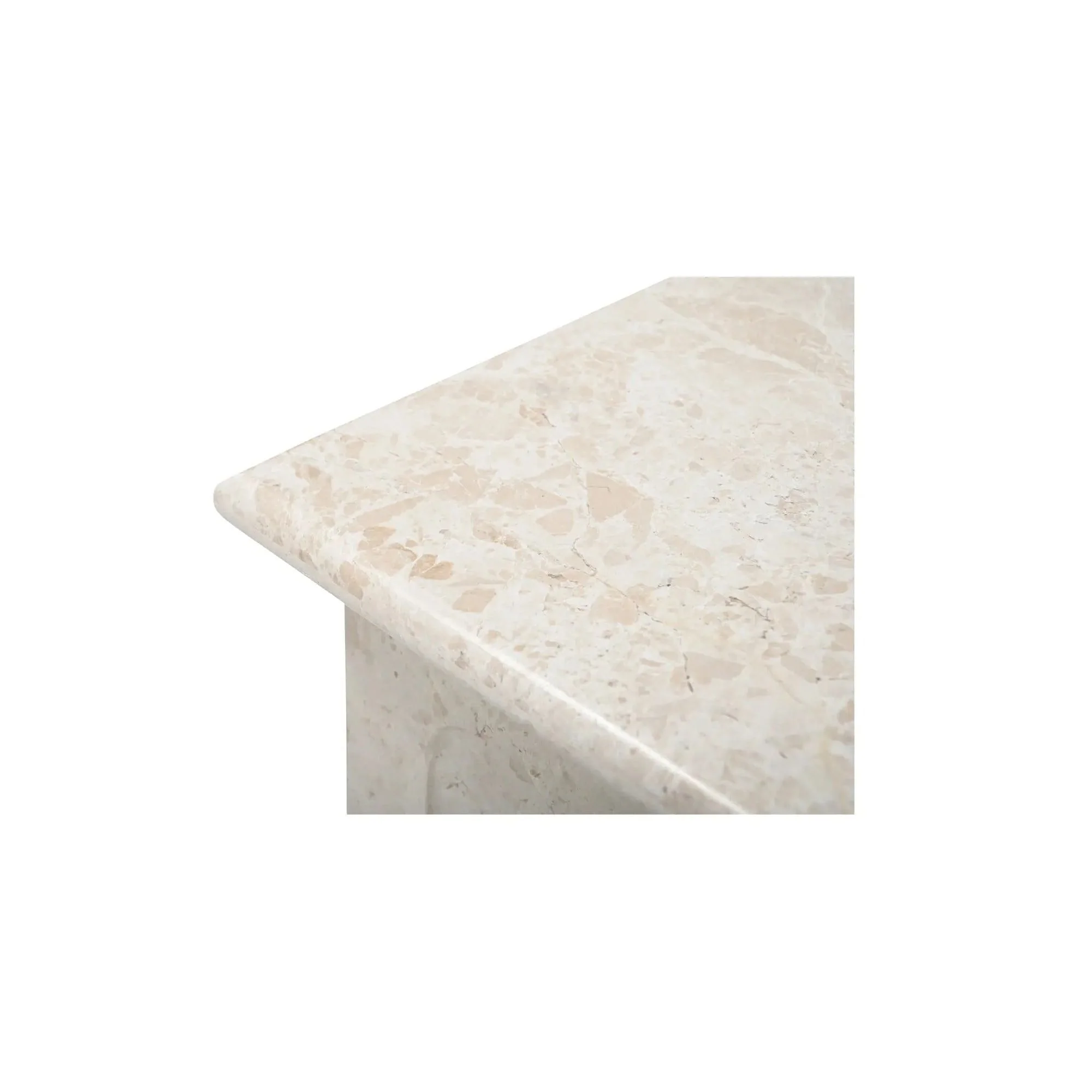 Moe's Home Collection Forum Side Cream Marble Side Table - Image 5
