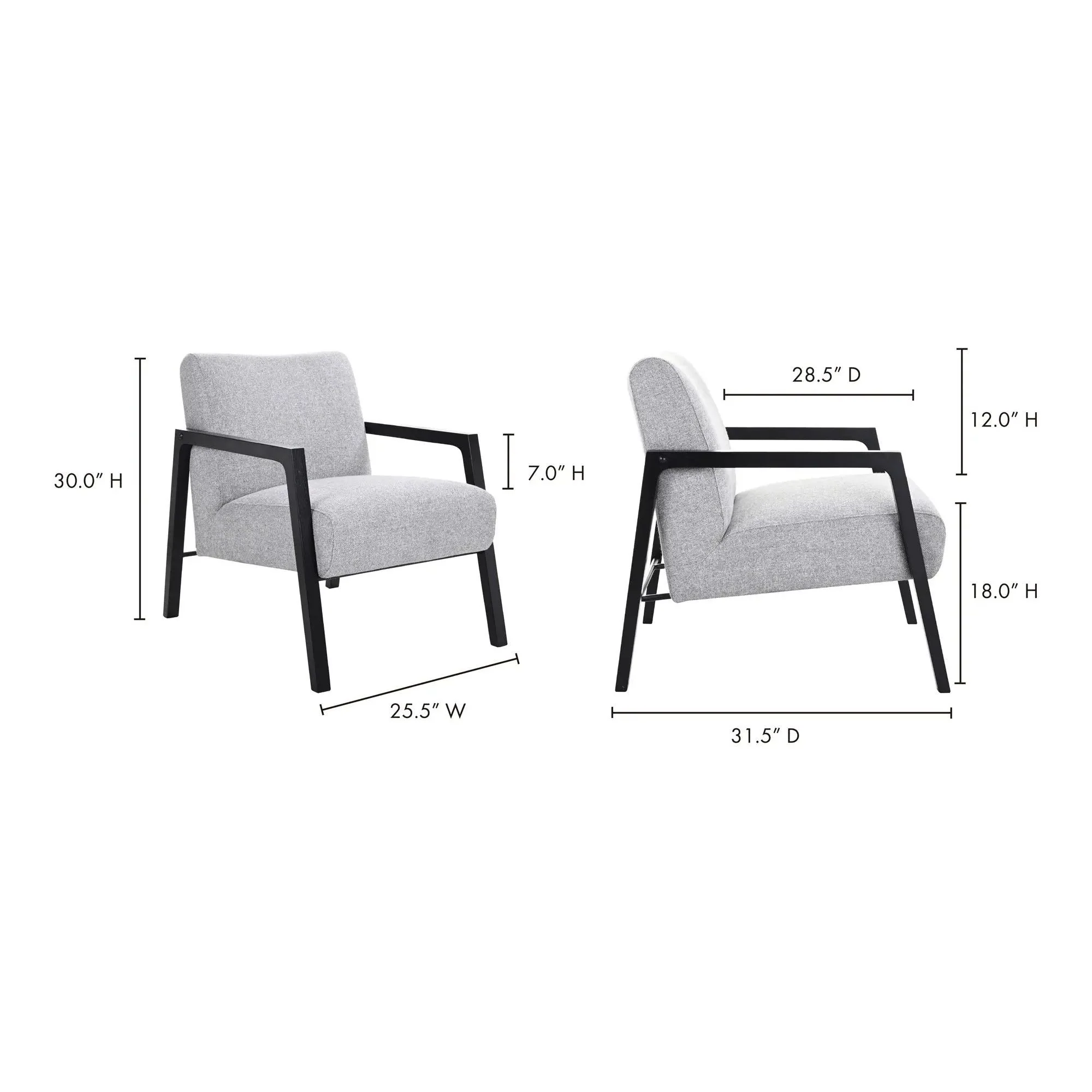 Moe's Home Collection Fox Grey Chair - Image 7