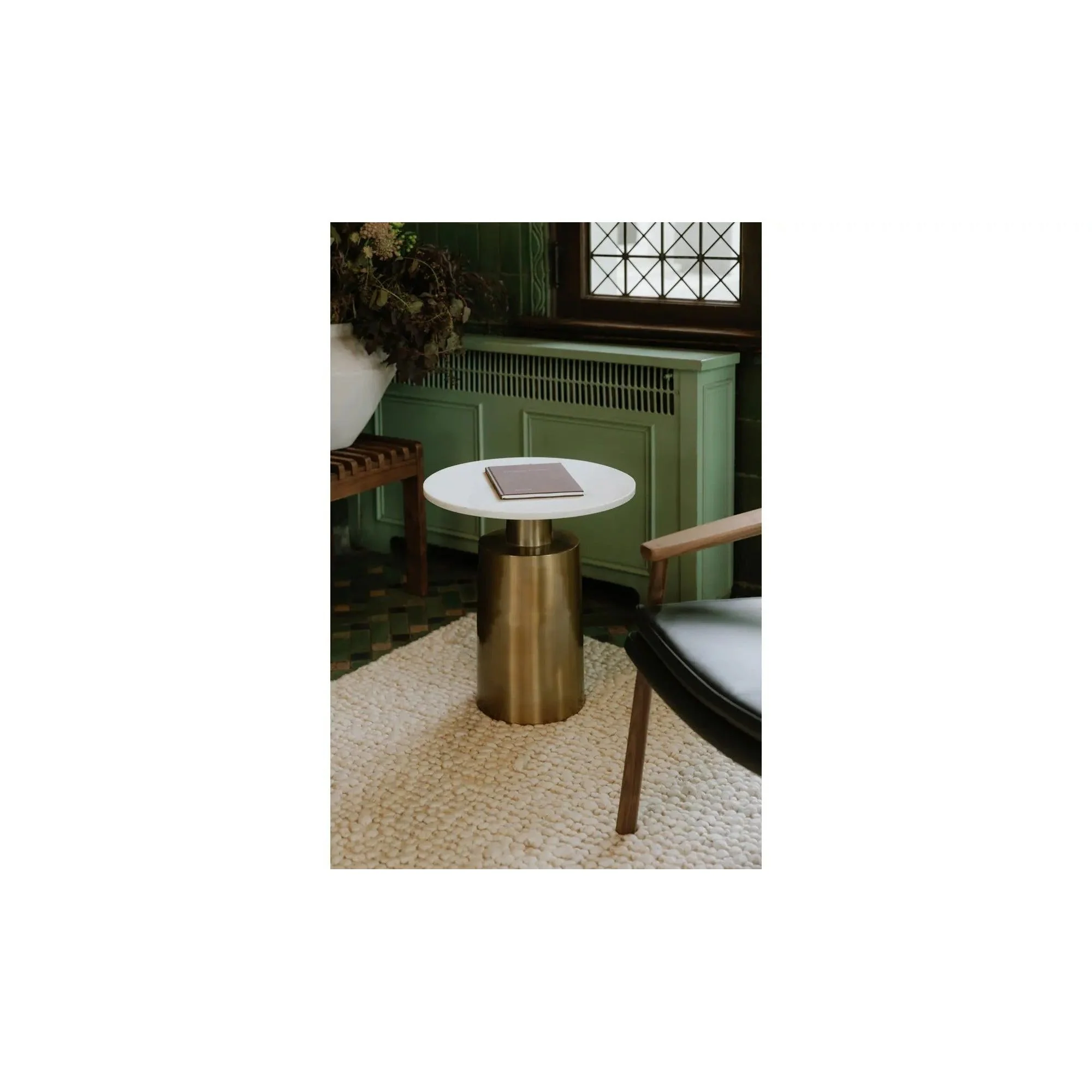 Moe's Home Collection France Gold Marble Accent Table - Image 3