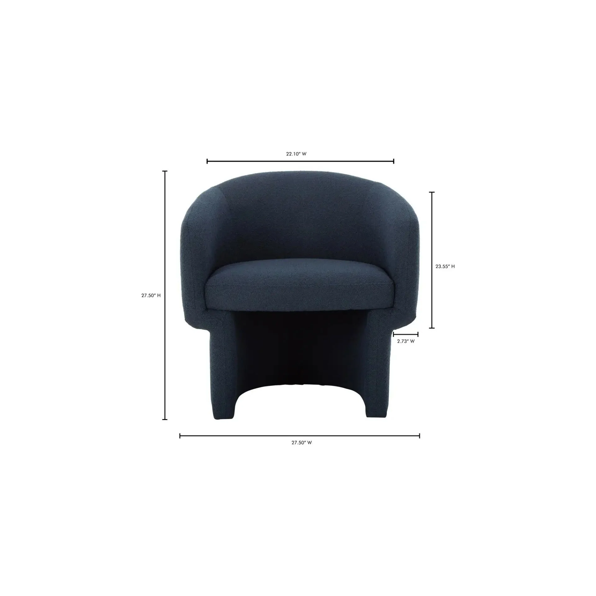 Moe's Home Collection Franco Dark Indigo Chair - Image 10