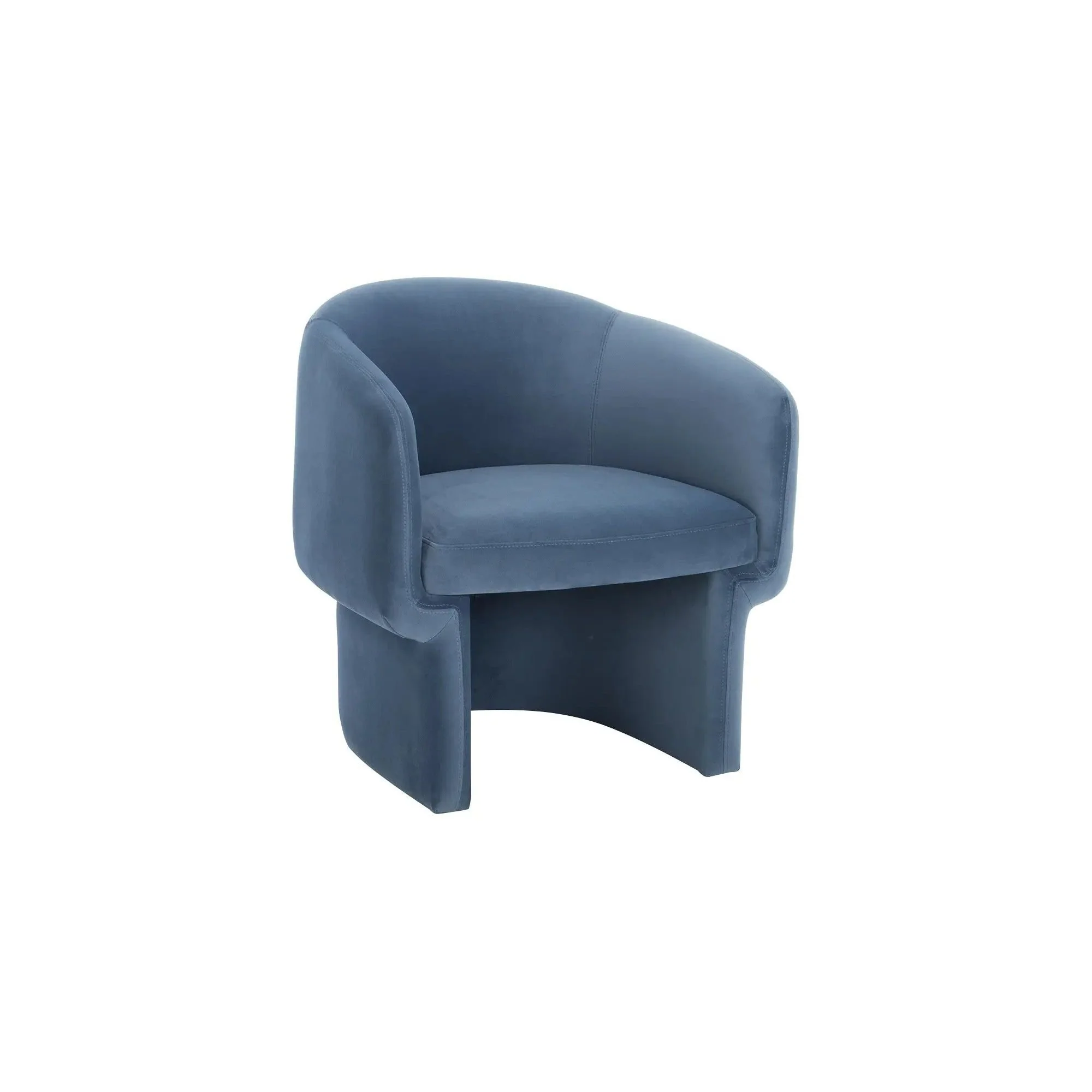 Moe's Home Collection Franco Dusted Blue Chair - Image 5
