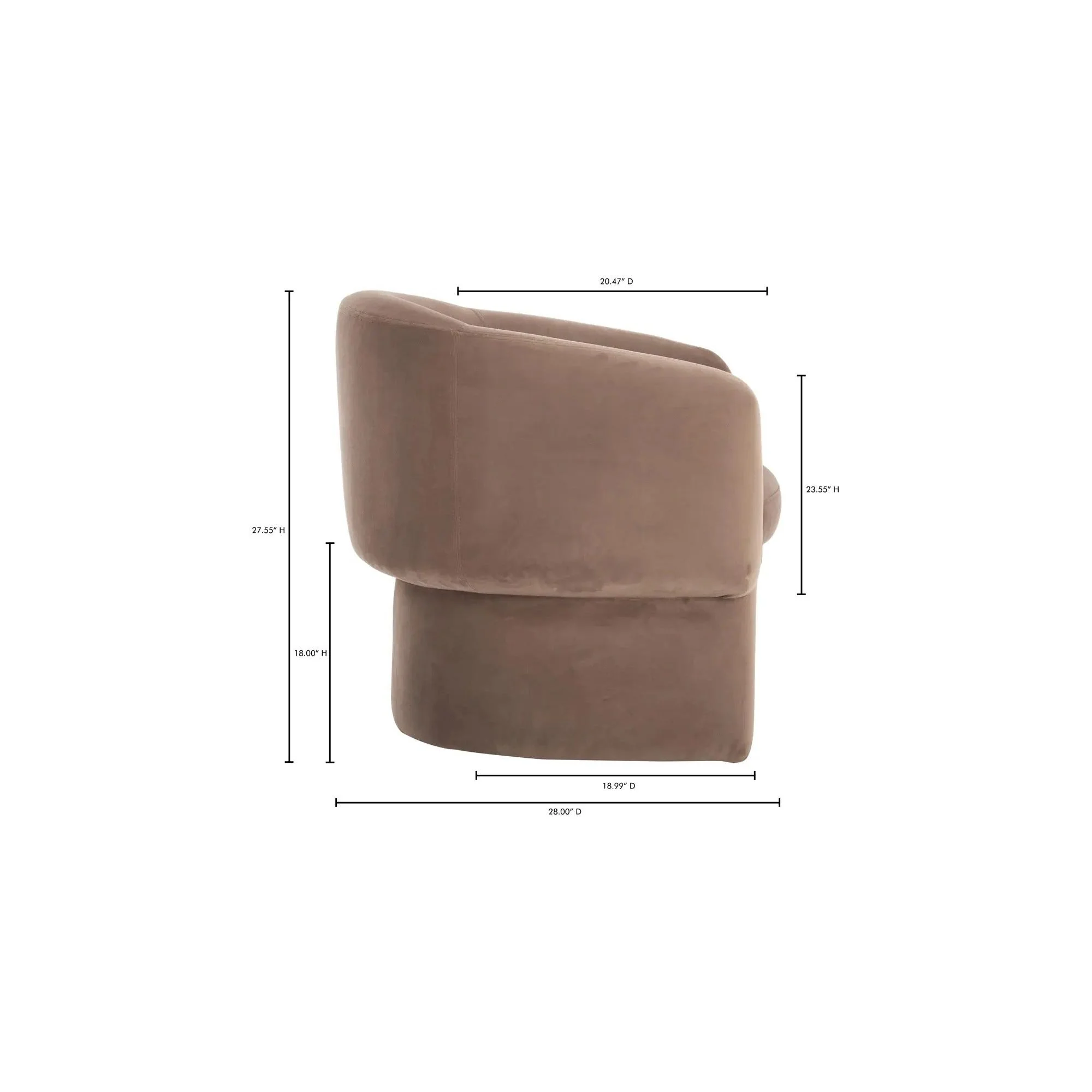 Moe's Home Collection Franco Muted Camel Chair - Image 10