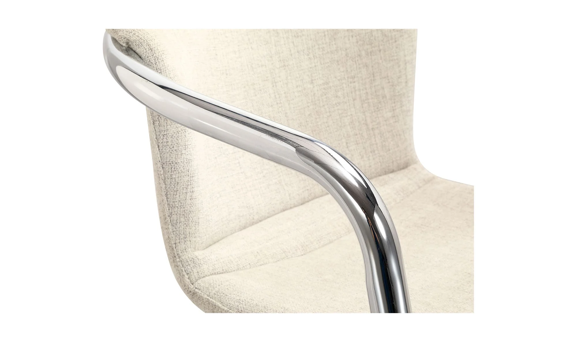 Moe's Home Freeman Chrome Frame Counter Stool Blended Cream - Set Of Two - Image 9