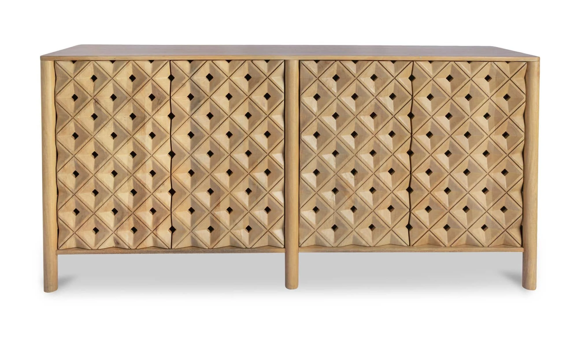 Moe's Home Fulton 4 Door Sideboard Natural