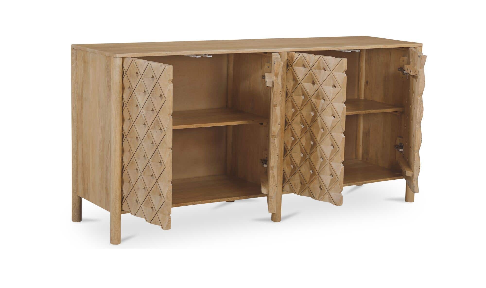 Moe's Home Fulton 4 Door Sideboard Natural - Image 5