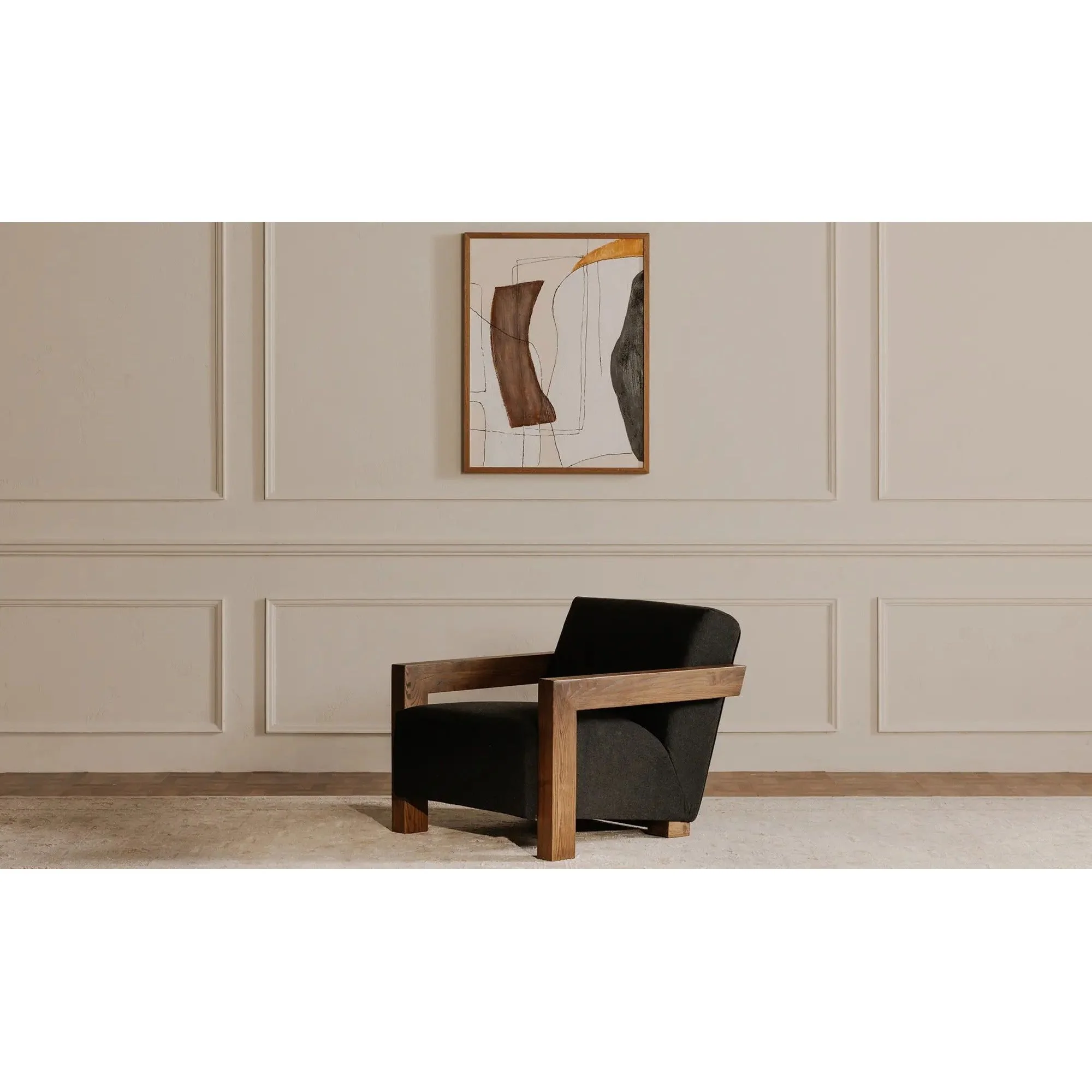 Moe's Home Collection Garnet Charcoal Lounge Chair - Image 3
