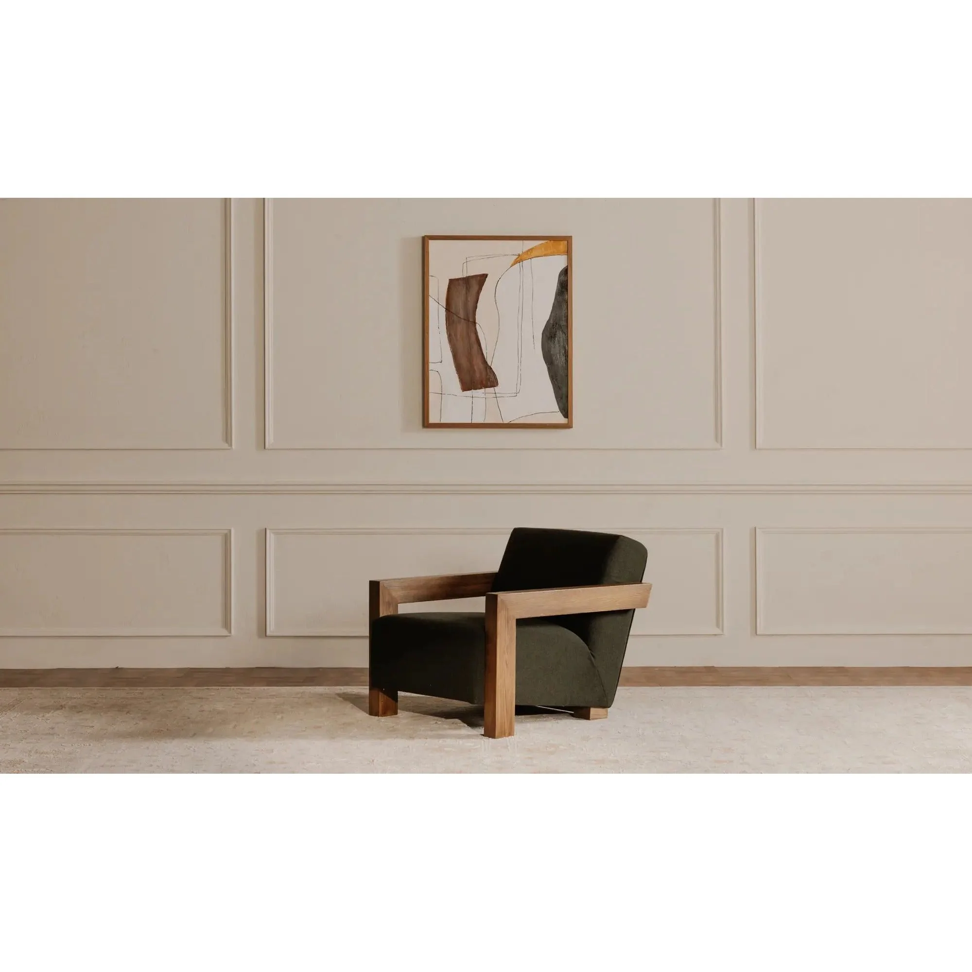 Moe's Home Collection Garnet Olive Lounge Chair - Image 3