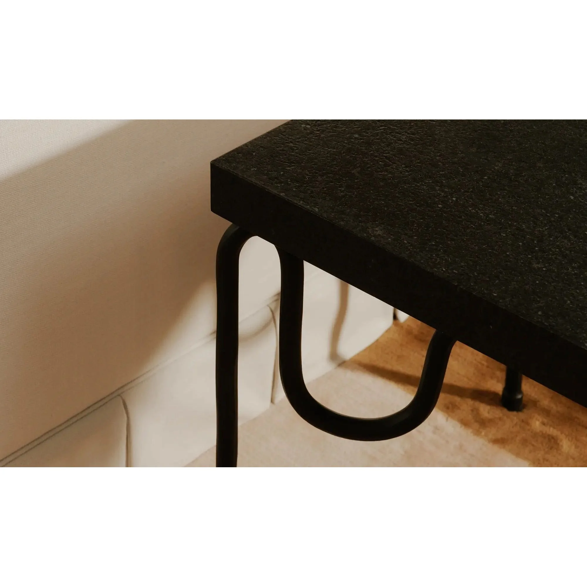 Moe's Home Collection Getty Black Granite Side Table - Image 4