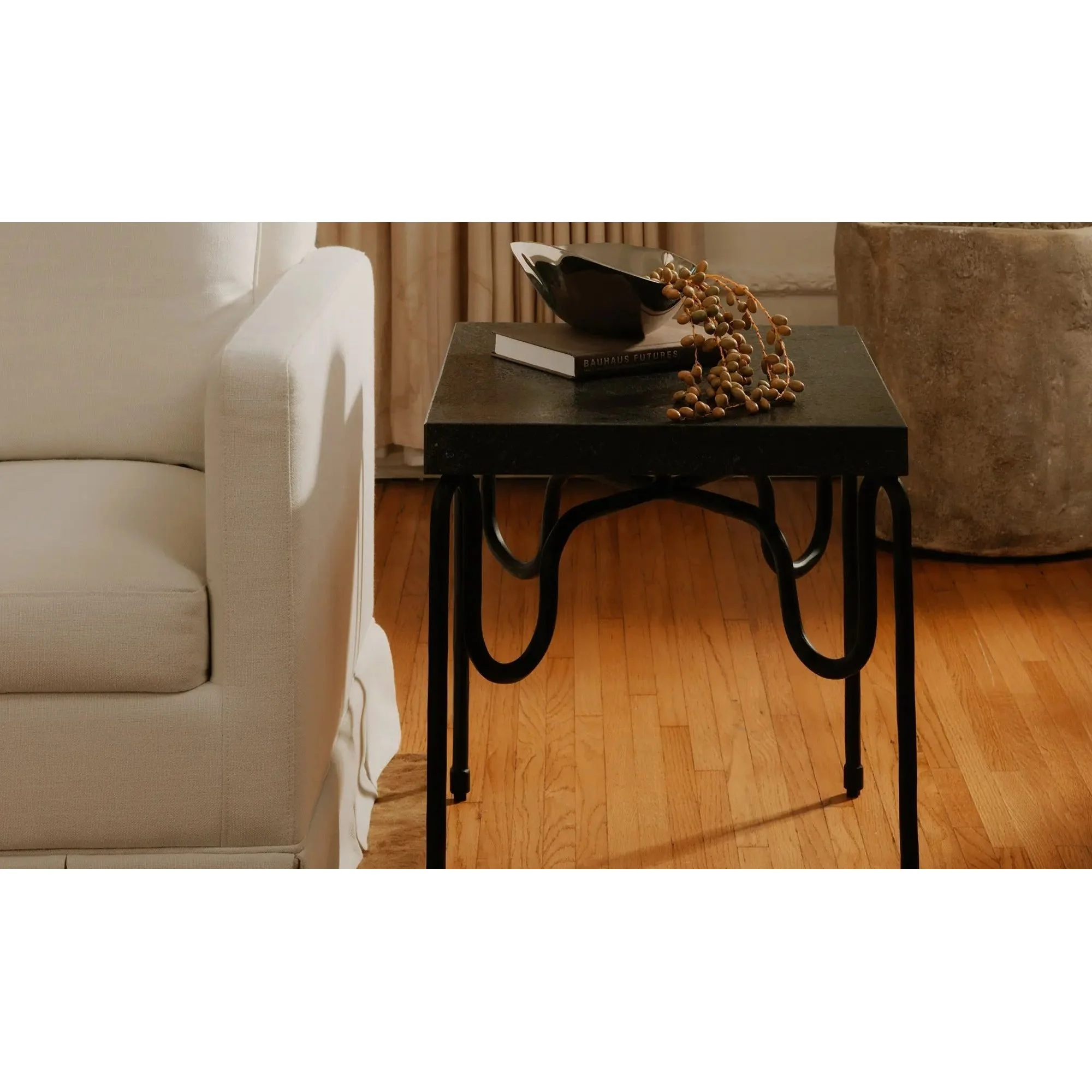 Moe's Home Collection Getty Black Granite Side Table - Image 9